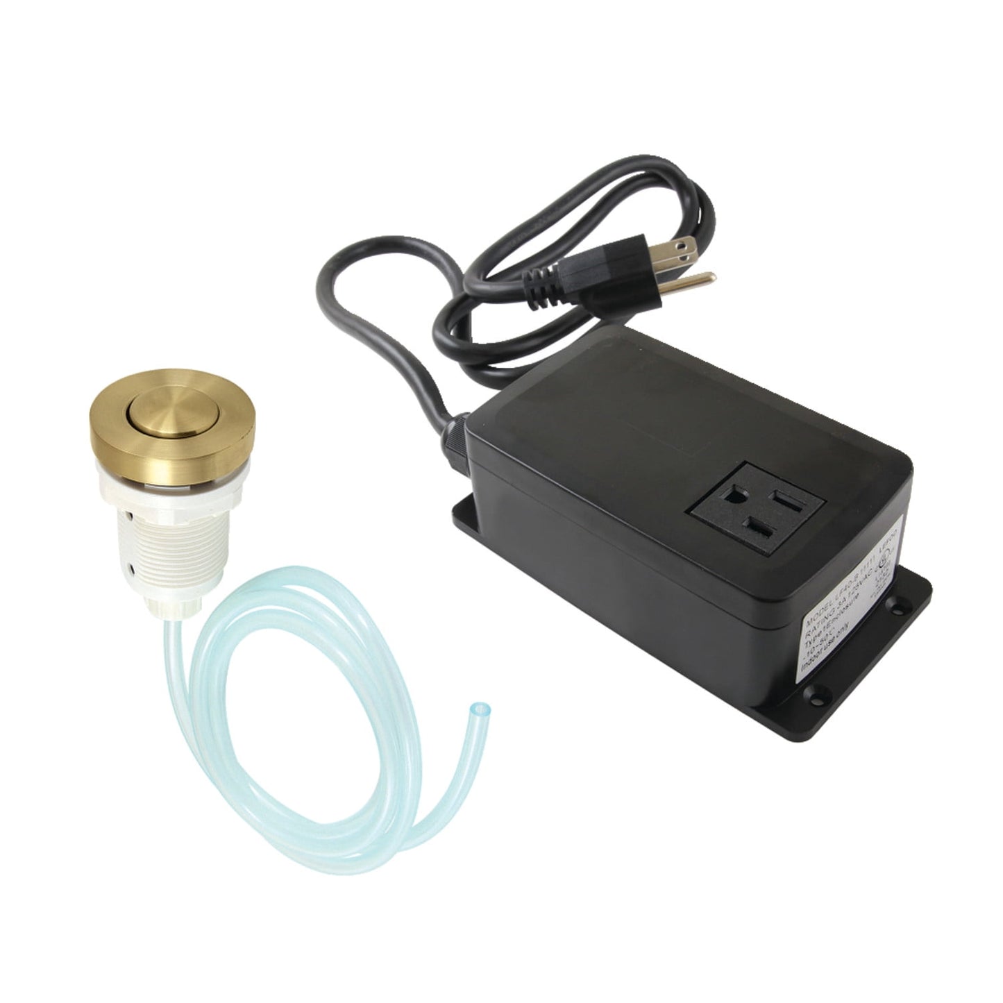 Kingston Brass KAMSK31AB Gourmetier Single Outlet Garbage Disposal Air Switch Kit, Antique Brass