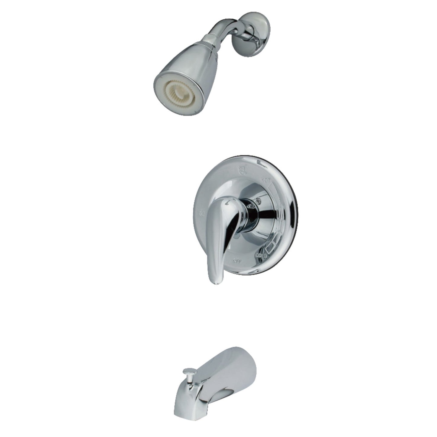 Kingston Brass Grifo de Bañera y Ducha KB1631LL, Cromo Pulido