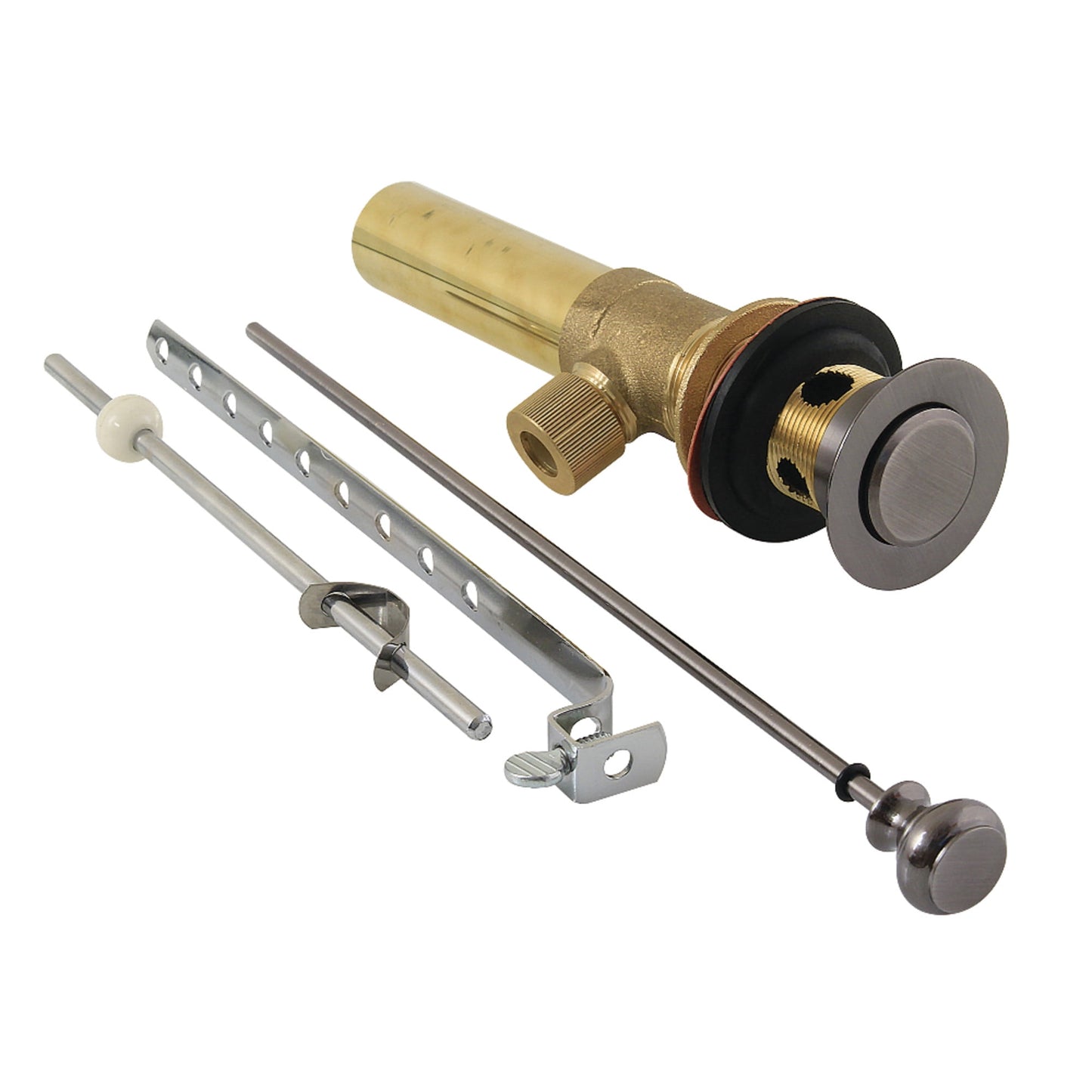 Kingston Brass KB2003AN Pop-Up Drain with Overflow, 22 Gauge, Black Stainless