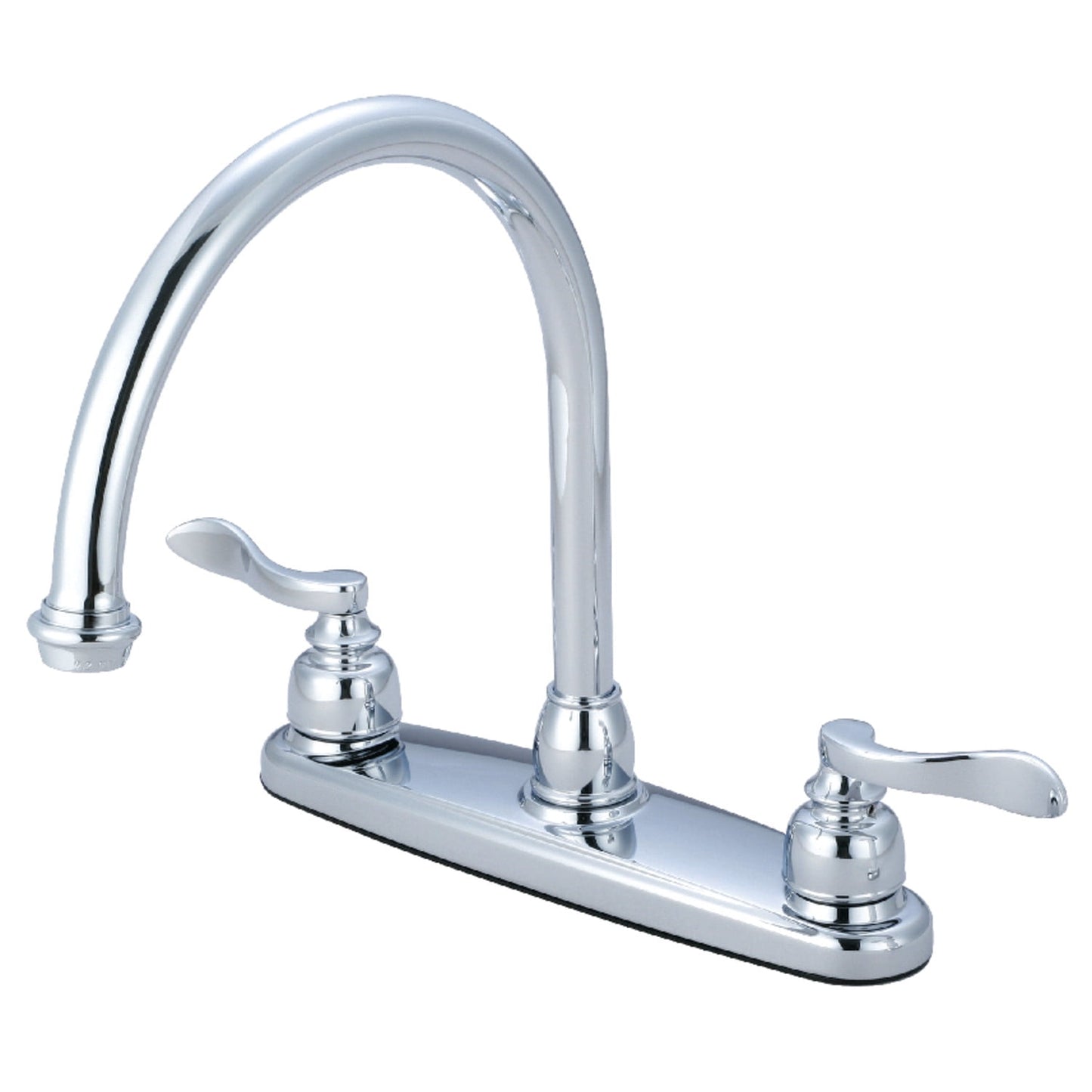Kingston Brass KB8791NFLLS Grifo de Cocina Central Francés NuWave, Cromo Pulido