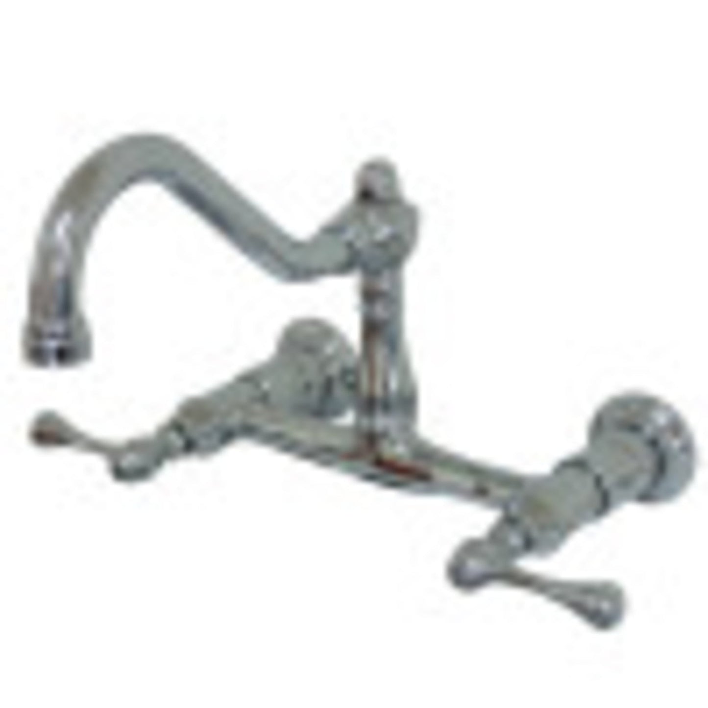 Kingston Brass KS3240BL Grifo de Baño Vintage para Montaje en Pared, Negro Mate