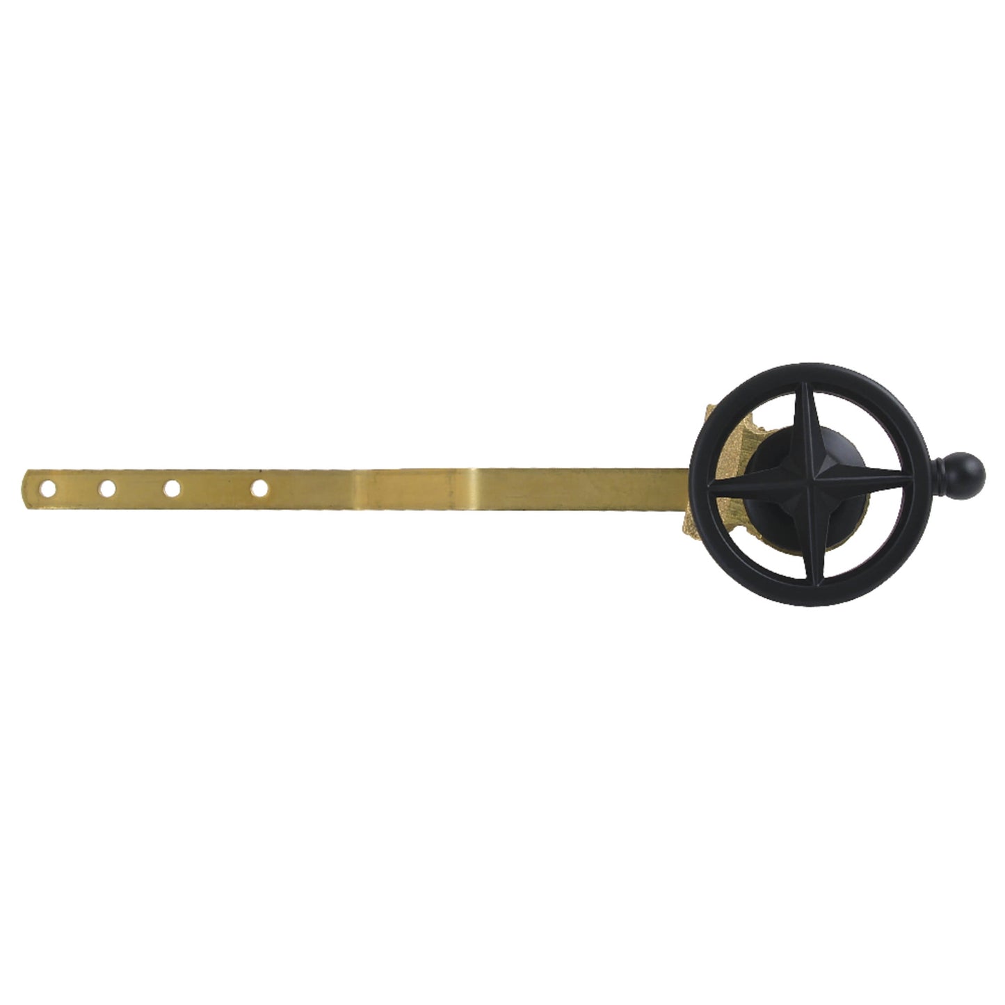 Kingston Brass KTRNK0 Levante Front Mount Toilet Tank Lever with Knurled Handle in Matte Black