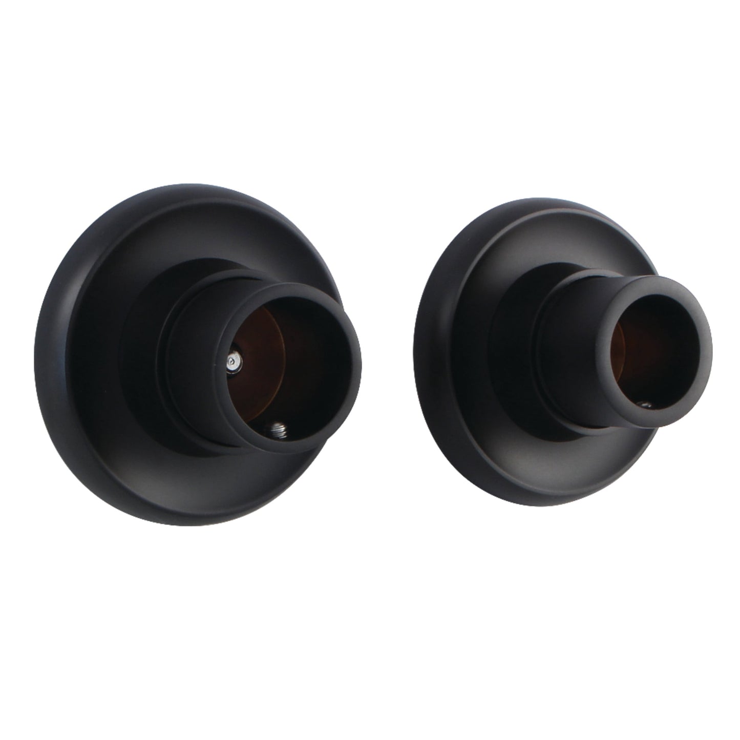 Kingston SRP310 Edenscape Brass Shower Rod Base (1 Pair) in Matte Black