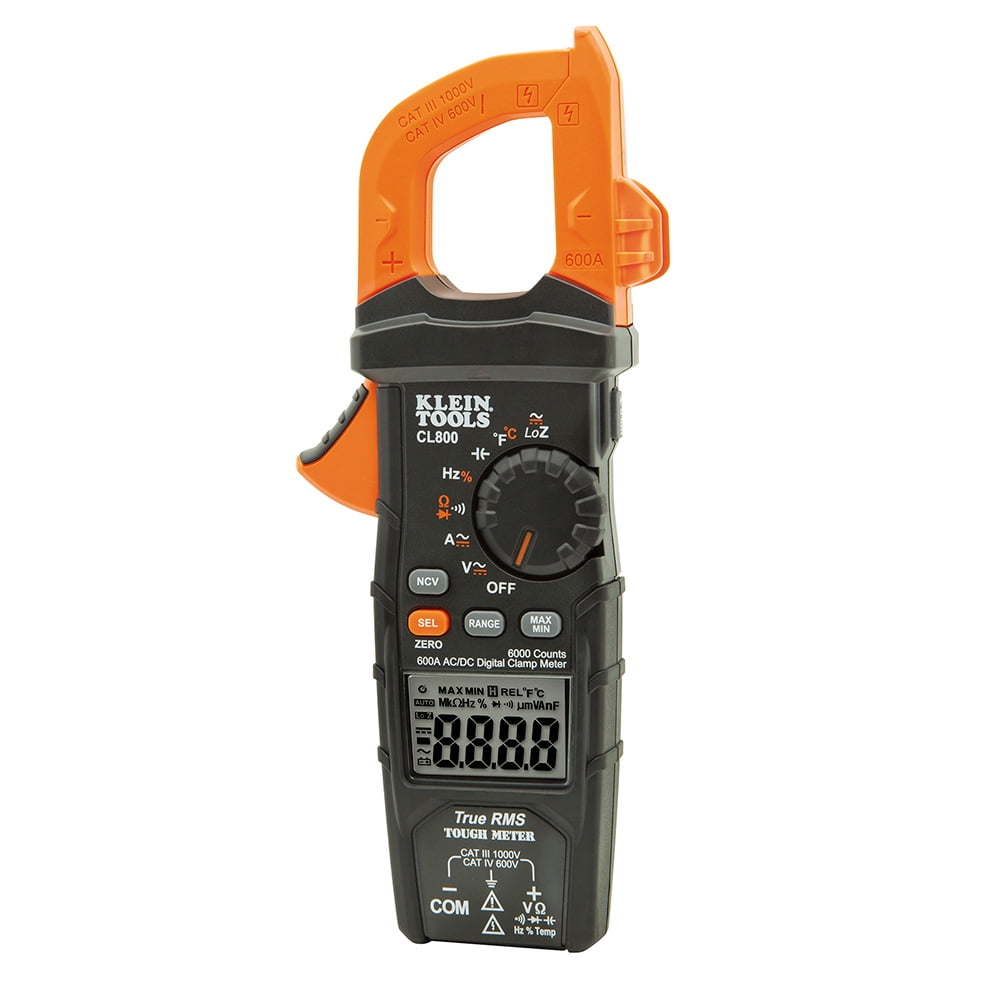 Klein Tools CL800 Digital Clamp Meter with AC/DC Auto-Ranging