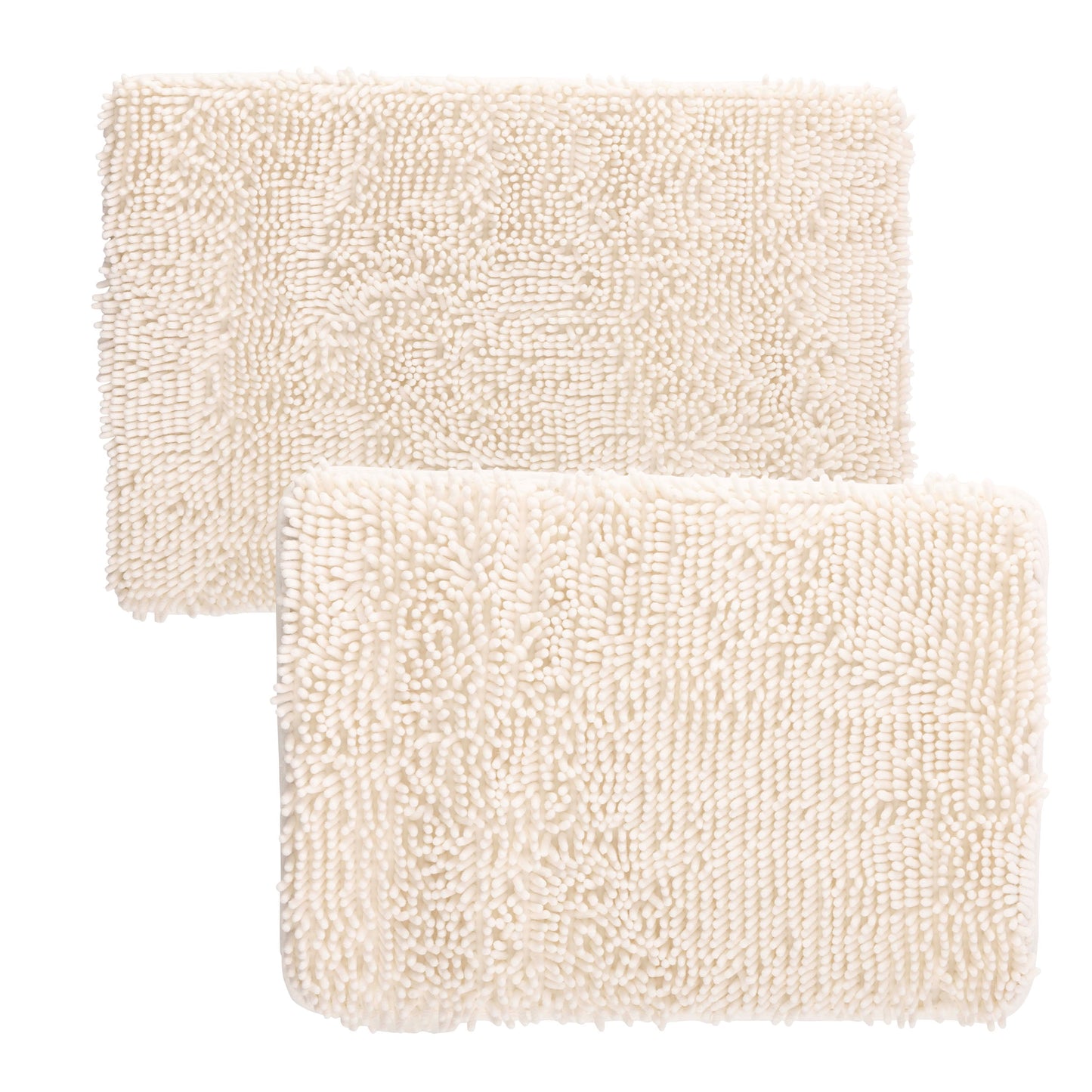 Lavish Home Juego de Alfombrillas de Baño Viscoelásticas de 2 Piezas con Base Antideslizante (Gris)