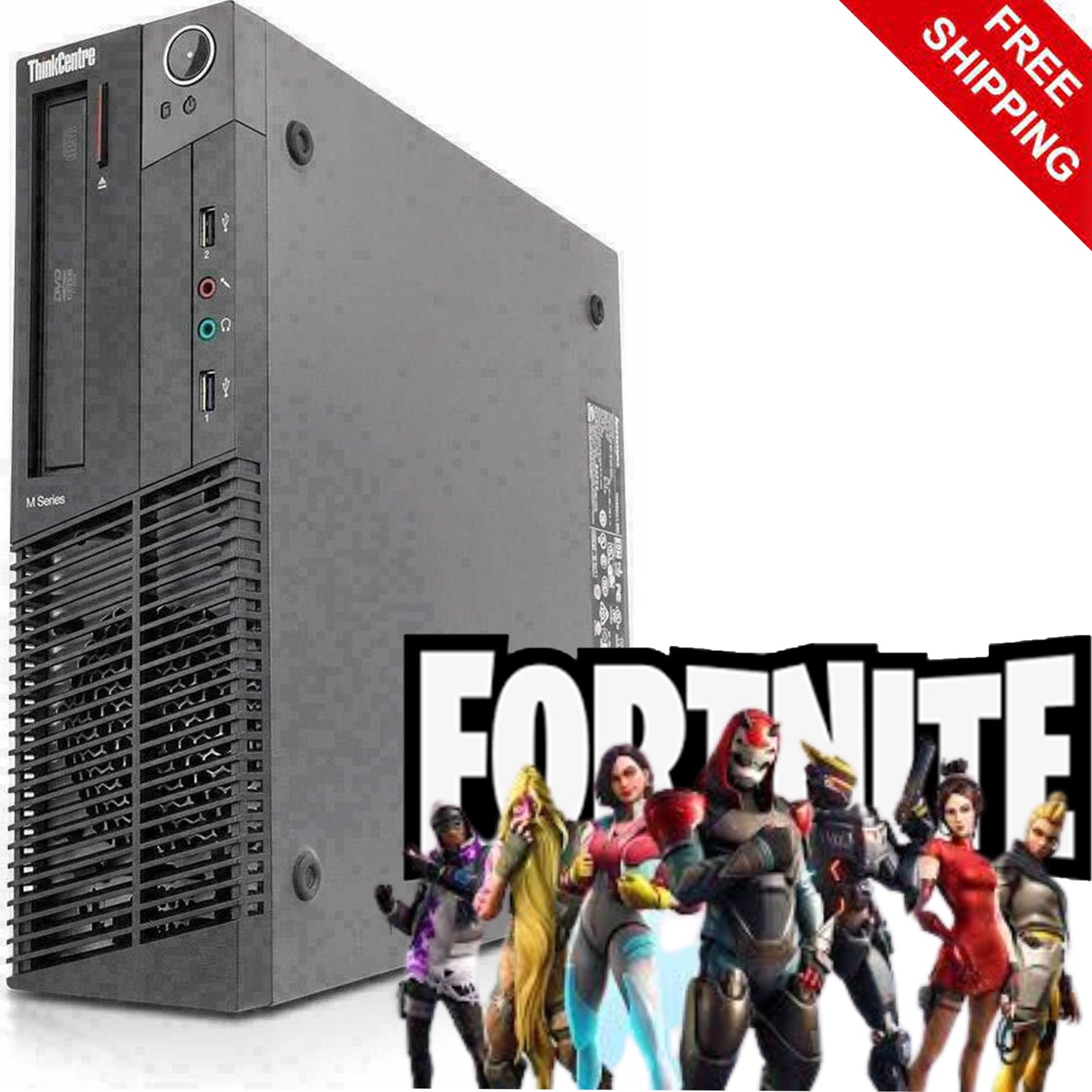 Lenovo WIFI Windows 10 Pro for Fortnite Gaming Computer PC, Intel Core i5, 16GB, 128GB SSD, 1TB
