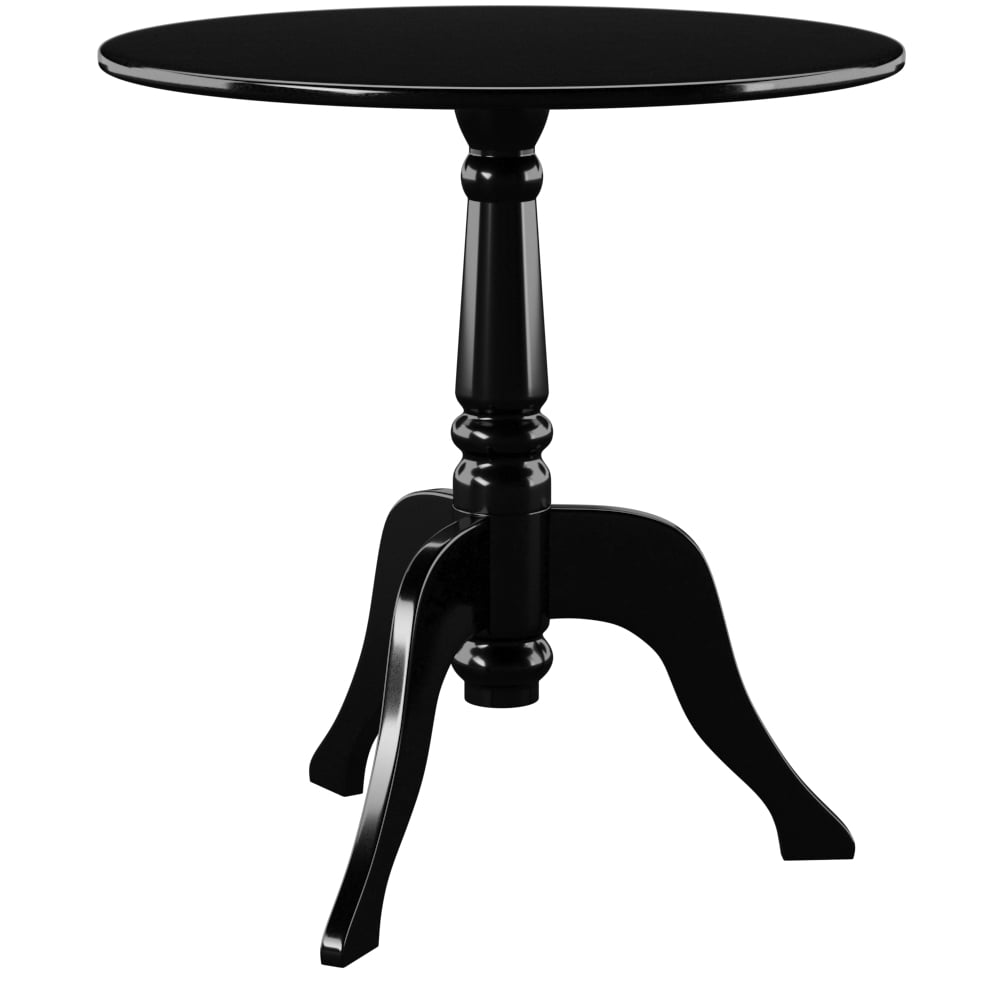 Mesa Auxiliar Redonda de AcrÃlico, Negra