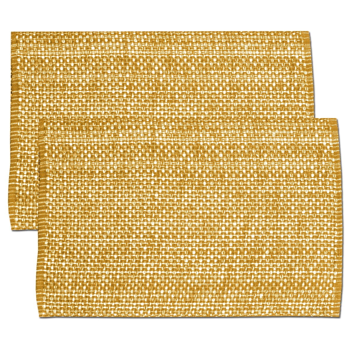 Lintex Trends Collection Two Tone Woven Placemat 100% Cotton 10" x 19" 4 Pack