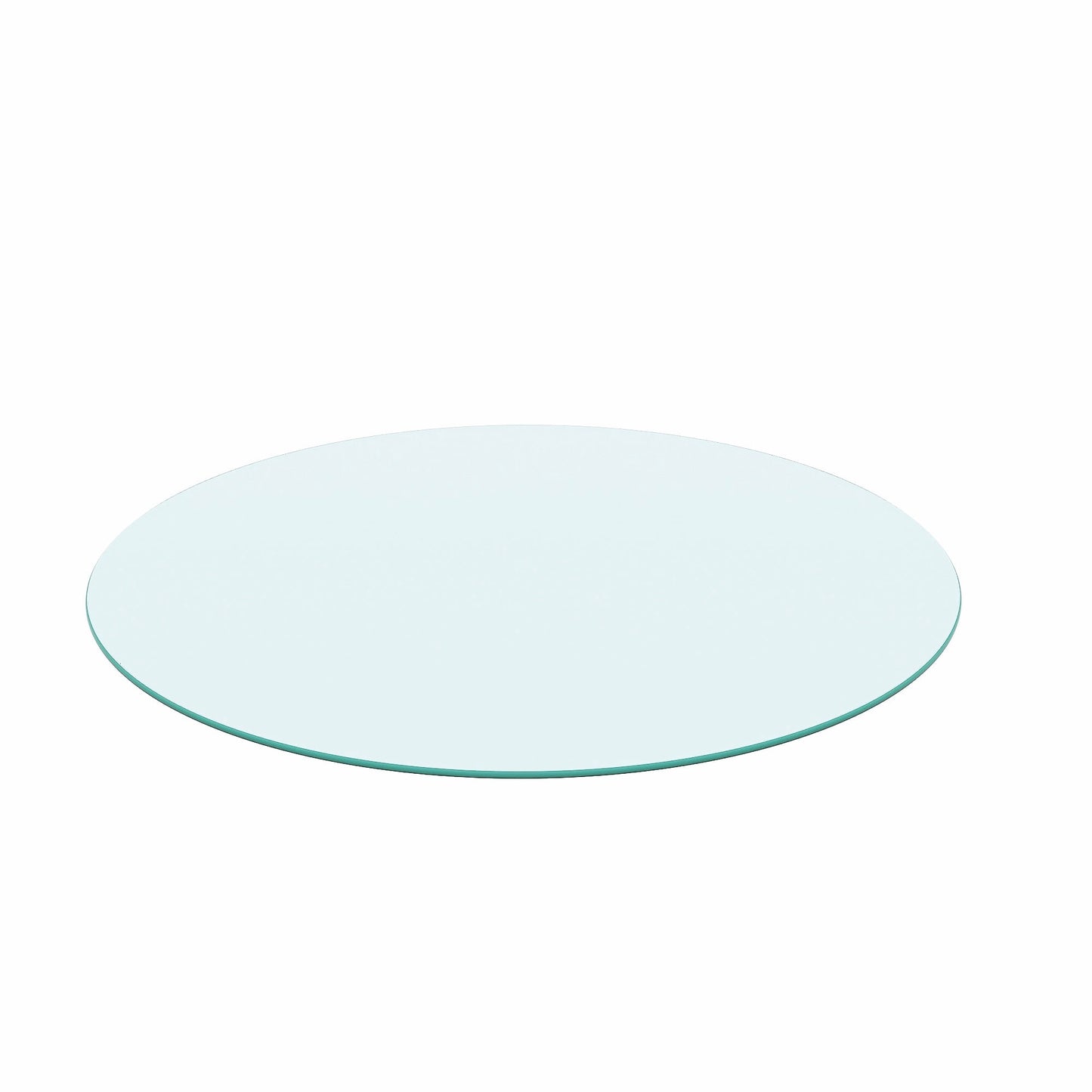 MAYEERTY 24" Round Clear Tempered Glass Replacement Tabletop, 1/4 Inch Thick Glass Table Cover, Stain Heat Resistant for Apartment Side Table Patio Hotel Lobby Small Office Furniture