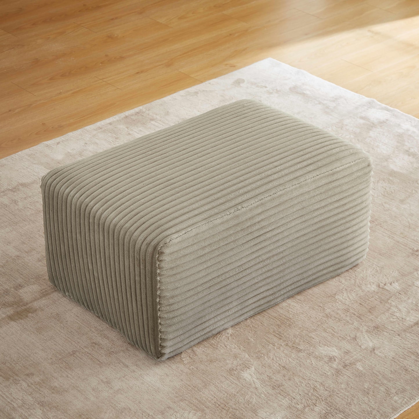 MAYEERTY Boneless Ottoman, 35×24" Footrest for Cloud Sectional Sofa, Living Room & Apartment, Camel