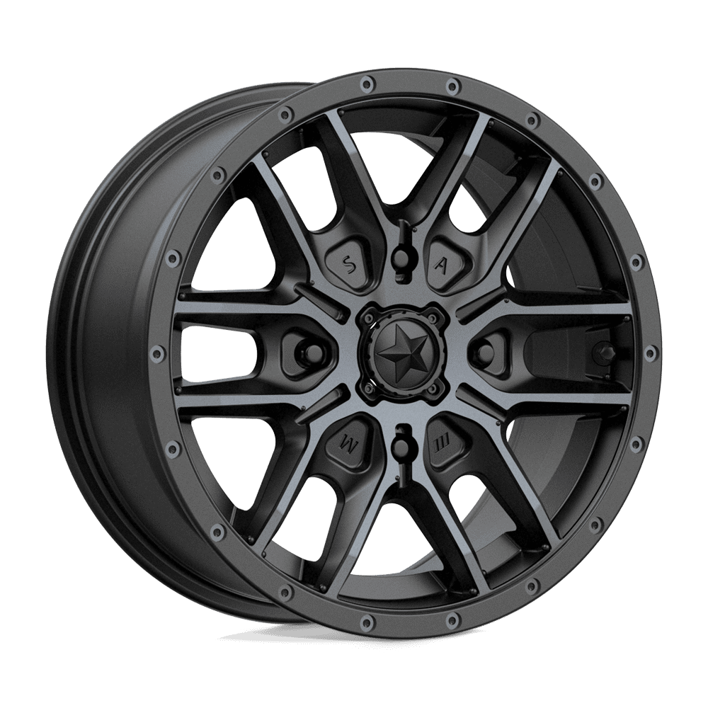 MSA Offroad Wheels Cast Aluminum Rim MA43 15X7 4X110 S-BLK TTCC 38MM, M43-385710