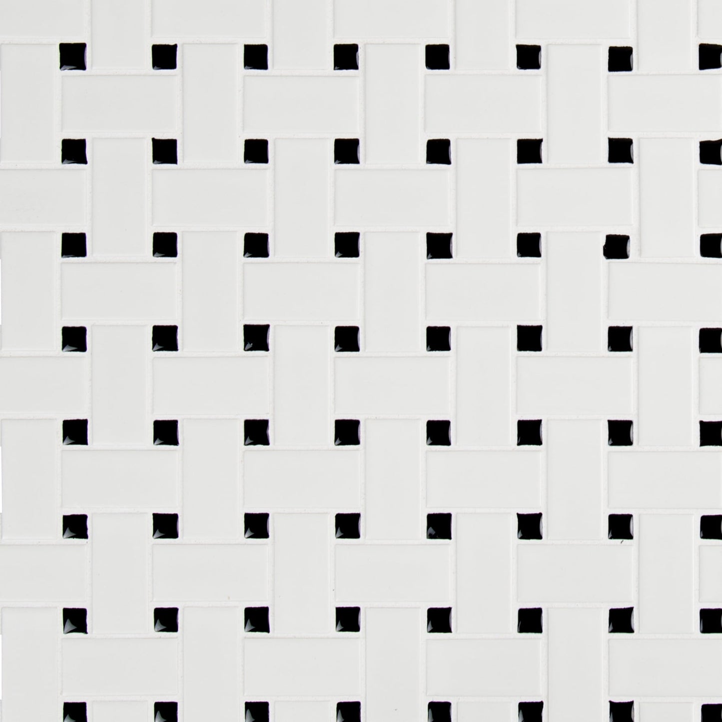 MSI Retro Weave Bianco 11.73 in. x 11.73 in. x 6 mm Porcelain Mesh-Mounted Mosaic Tile (14.4 sq. ft. / case)