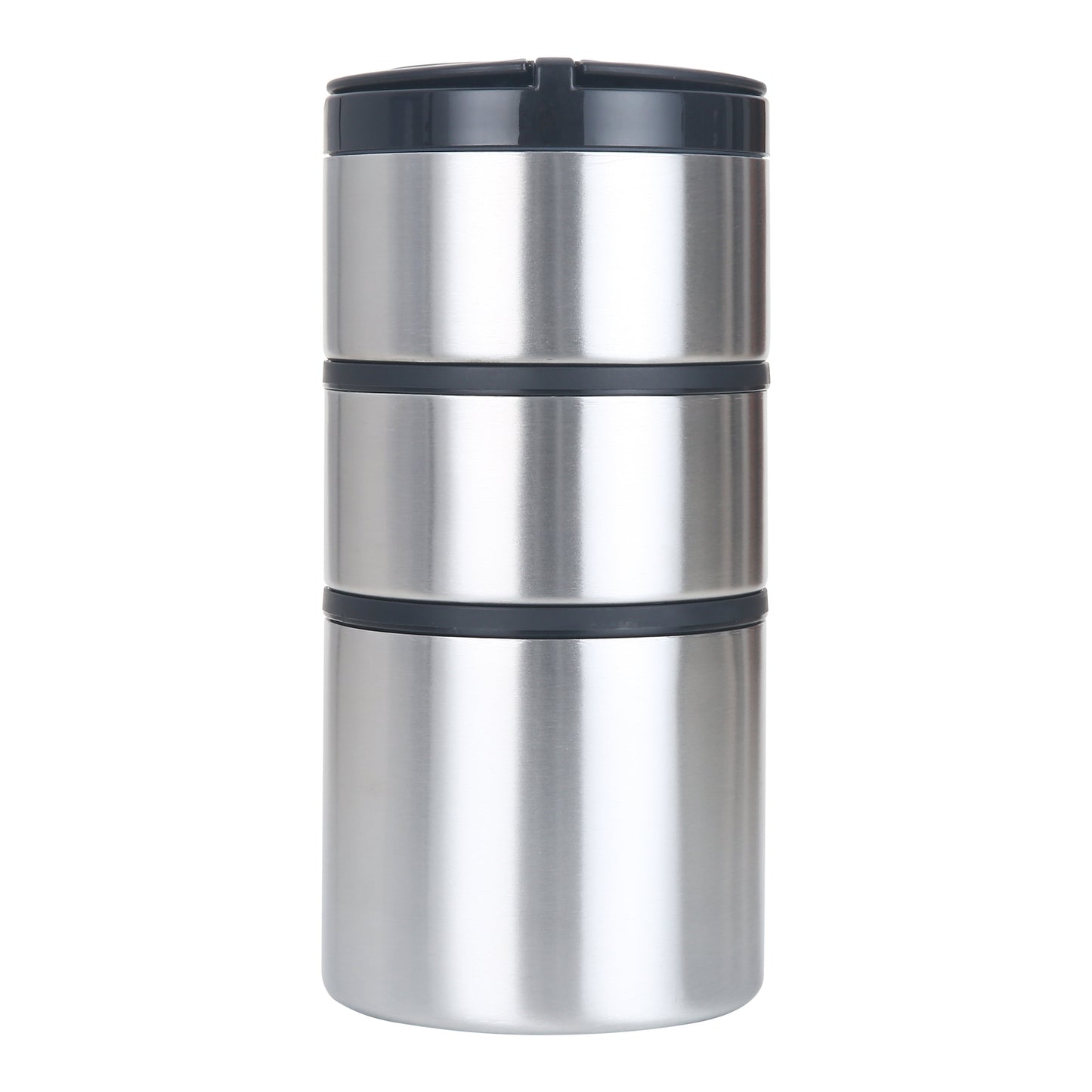 Mainstays Stacking Food Jar Insulated Food Storage Container, Stainless Steel, Round, 41 oz, Ideal Use for Workday Meals and Travel to Keep Meals Hot and Cold