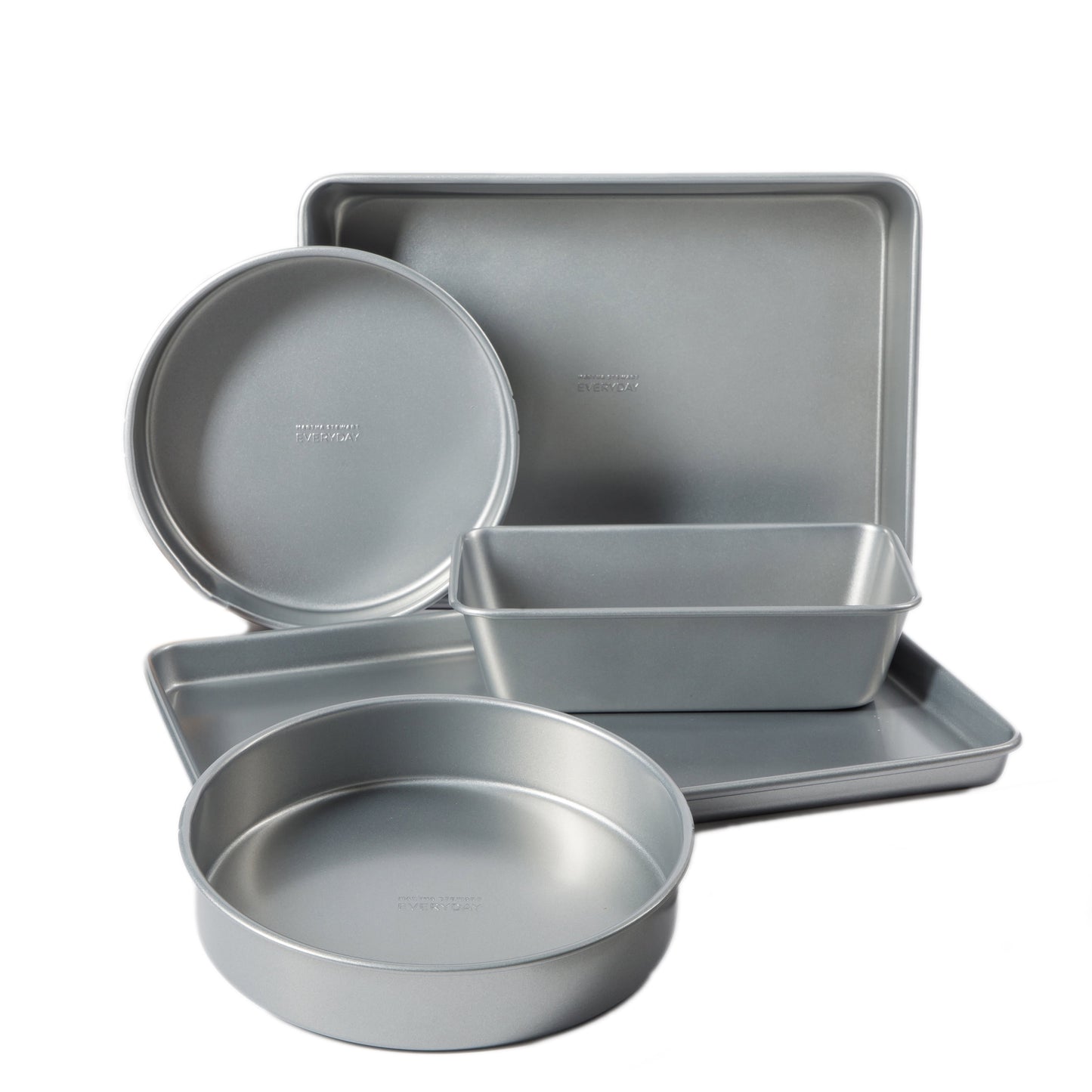 Martha Stewart Everyday 5-Piece Carbon Steel Nonstick Bakeware Set, Champagne