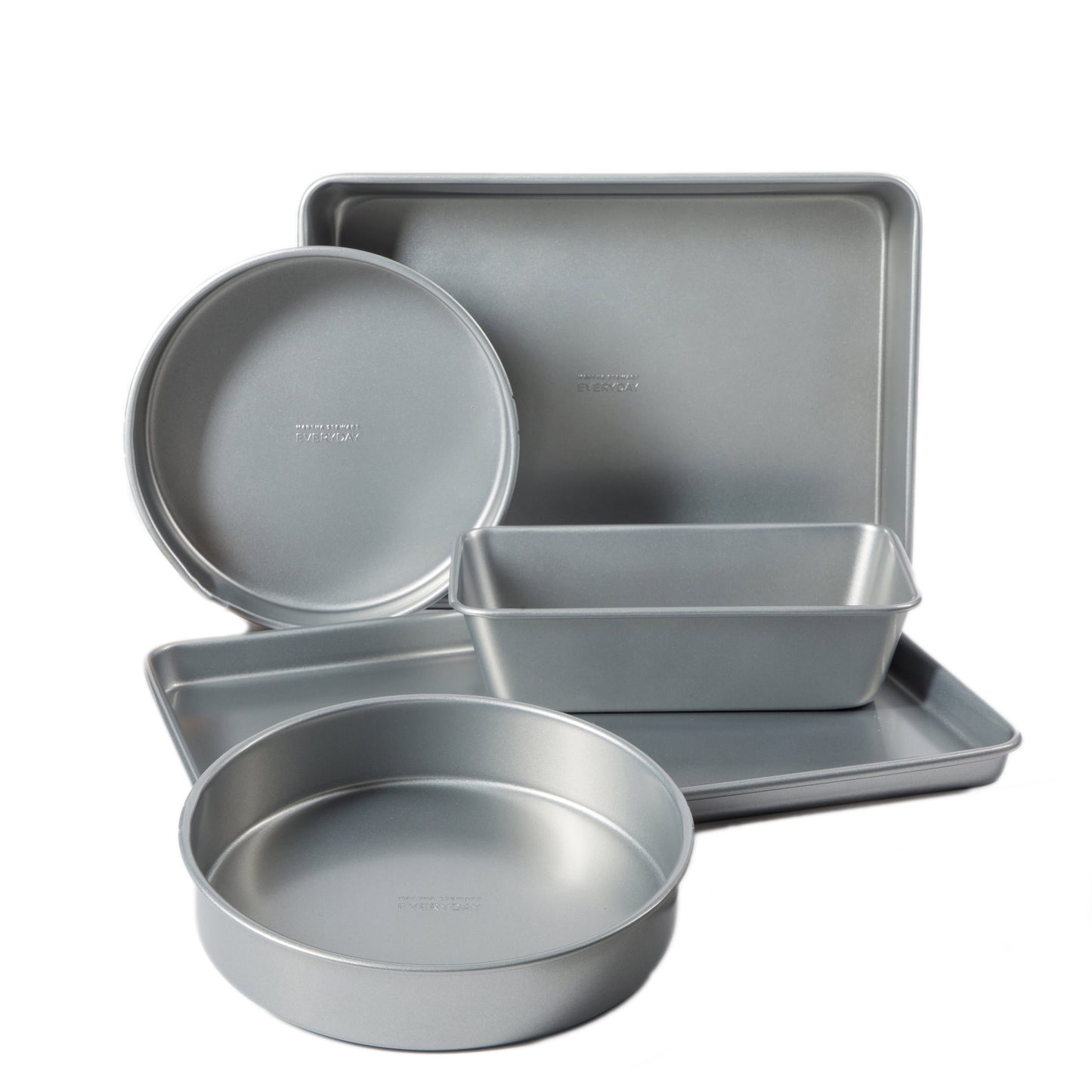 Martha Stewart Everyday 5-Piece Silver Carbon Steel Nonstick Bakeware Set