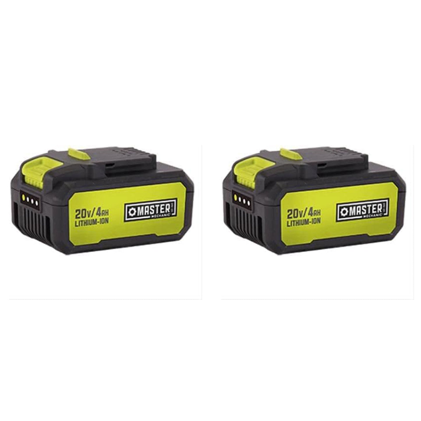 Master Mechanic 2 Pack 20V Lithium Ion Rechargeable Tool Charging Battery