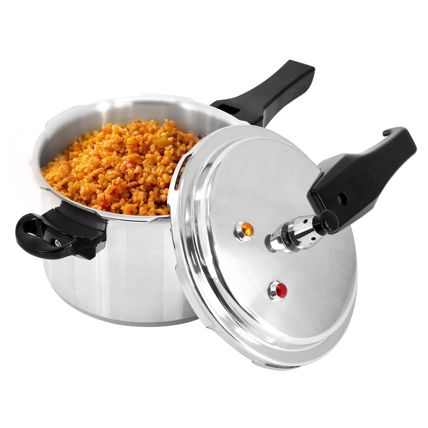 MegaChef 3 Quart Aluminum Stovetop Pressure Cooker, Induction Compatible