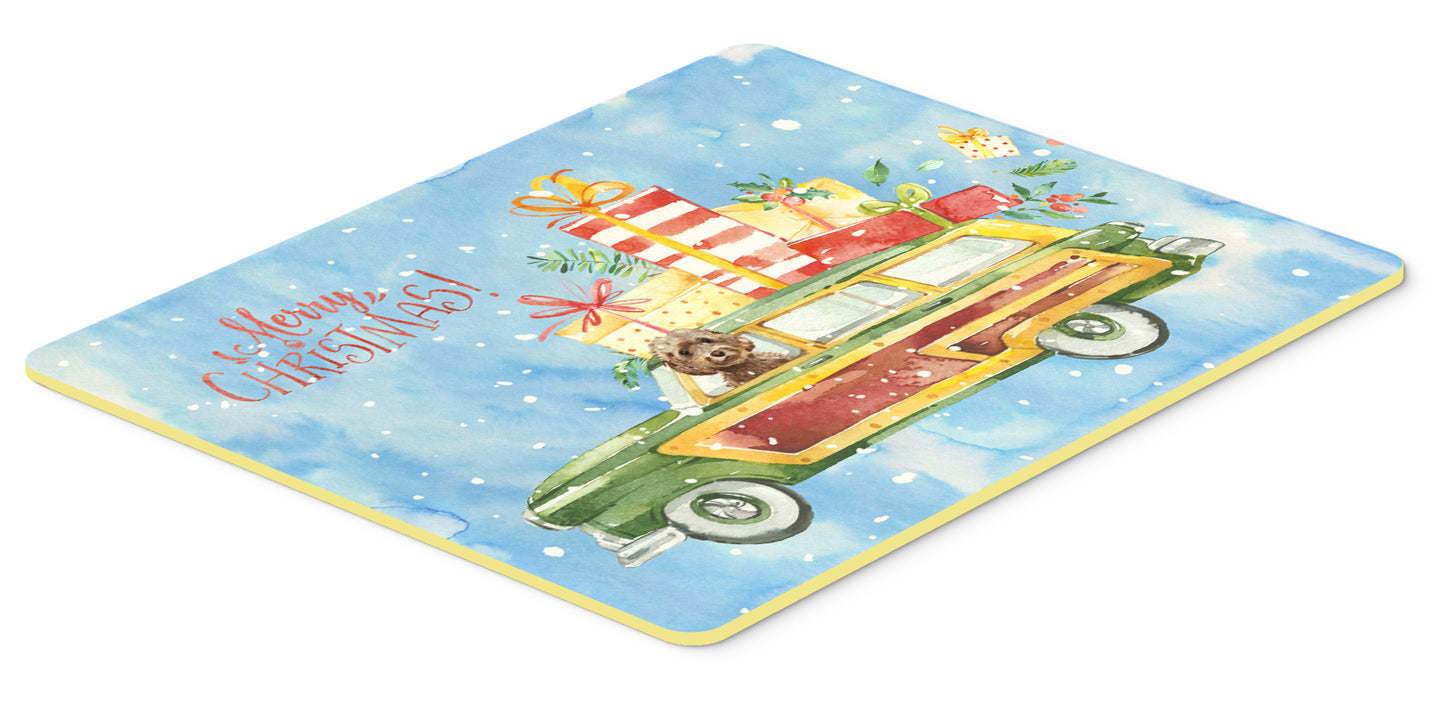 Feliz Navidad Tapete de Cocina O Baño Marrón Cockapoo 24x36