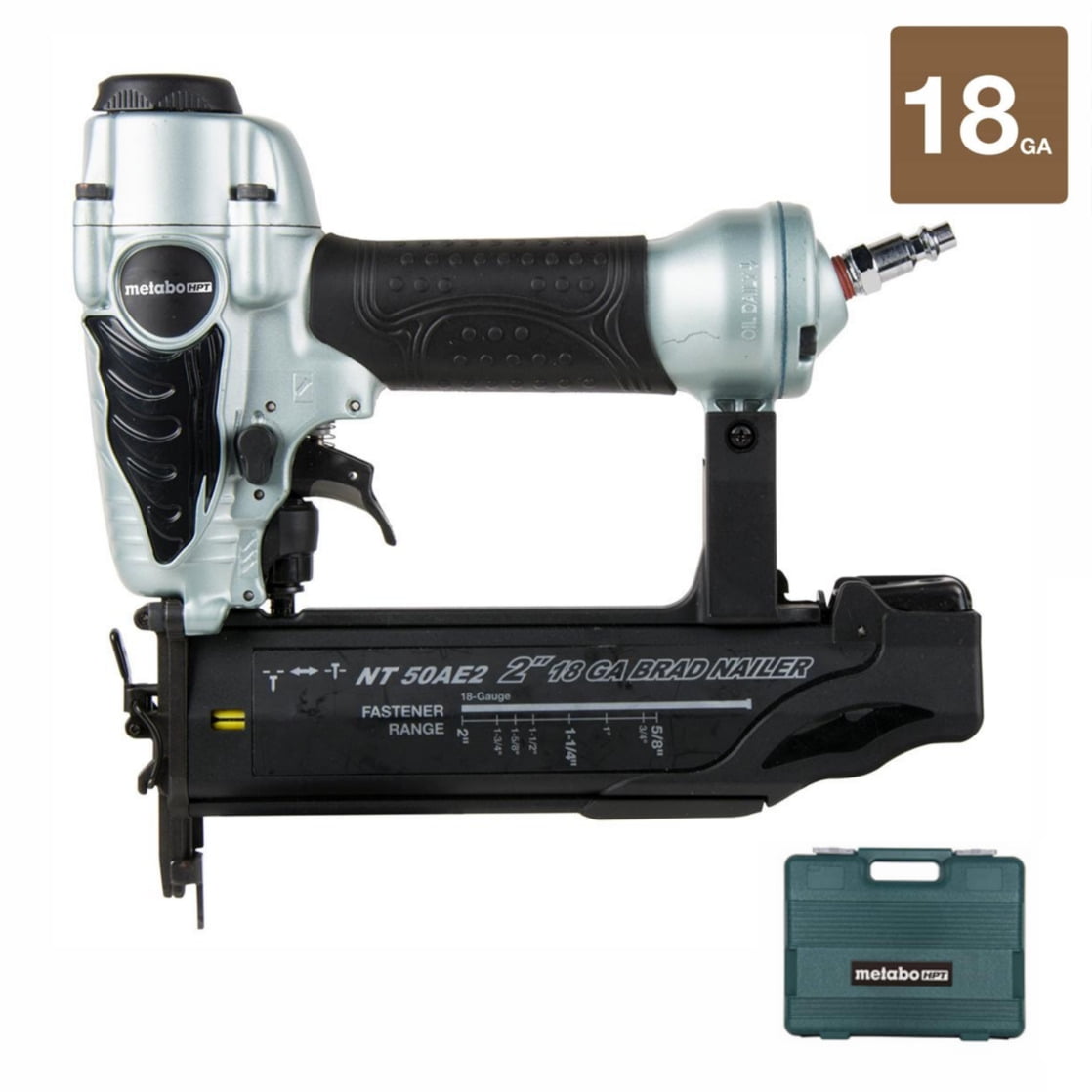 Metabo HPT Pneumatic 18-Ga Brad Nailer, 5/8-In, NT50AE2