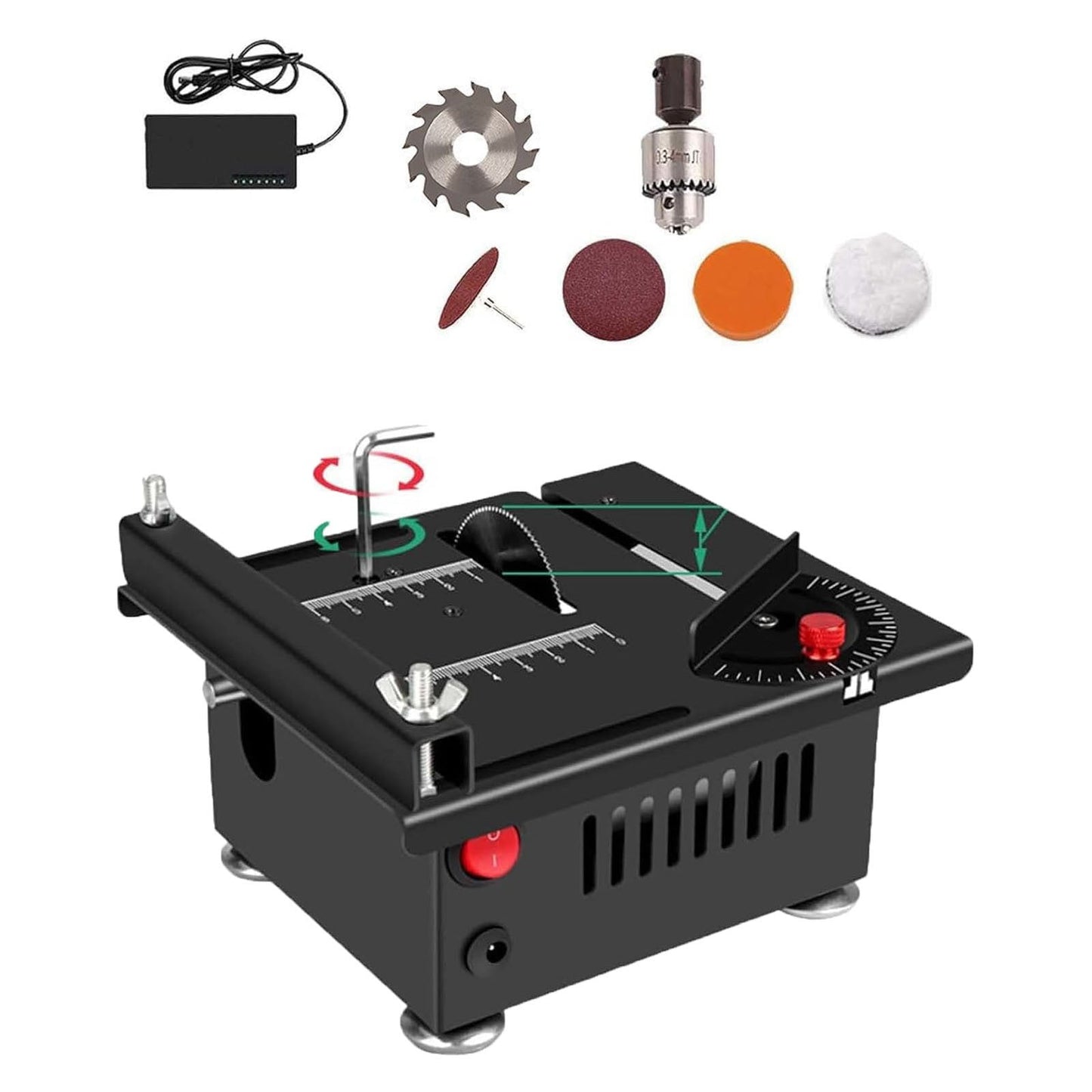 Mini Mul.ti Functional Table Saw Mini Table Saw For Crafts Mini Table Saw For Wood Cutting Adjustable Portable Mini Table Saw For Wood Cutting