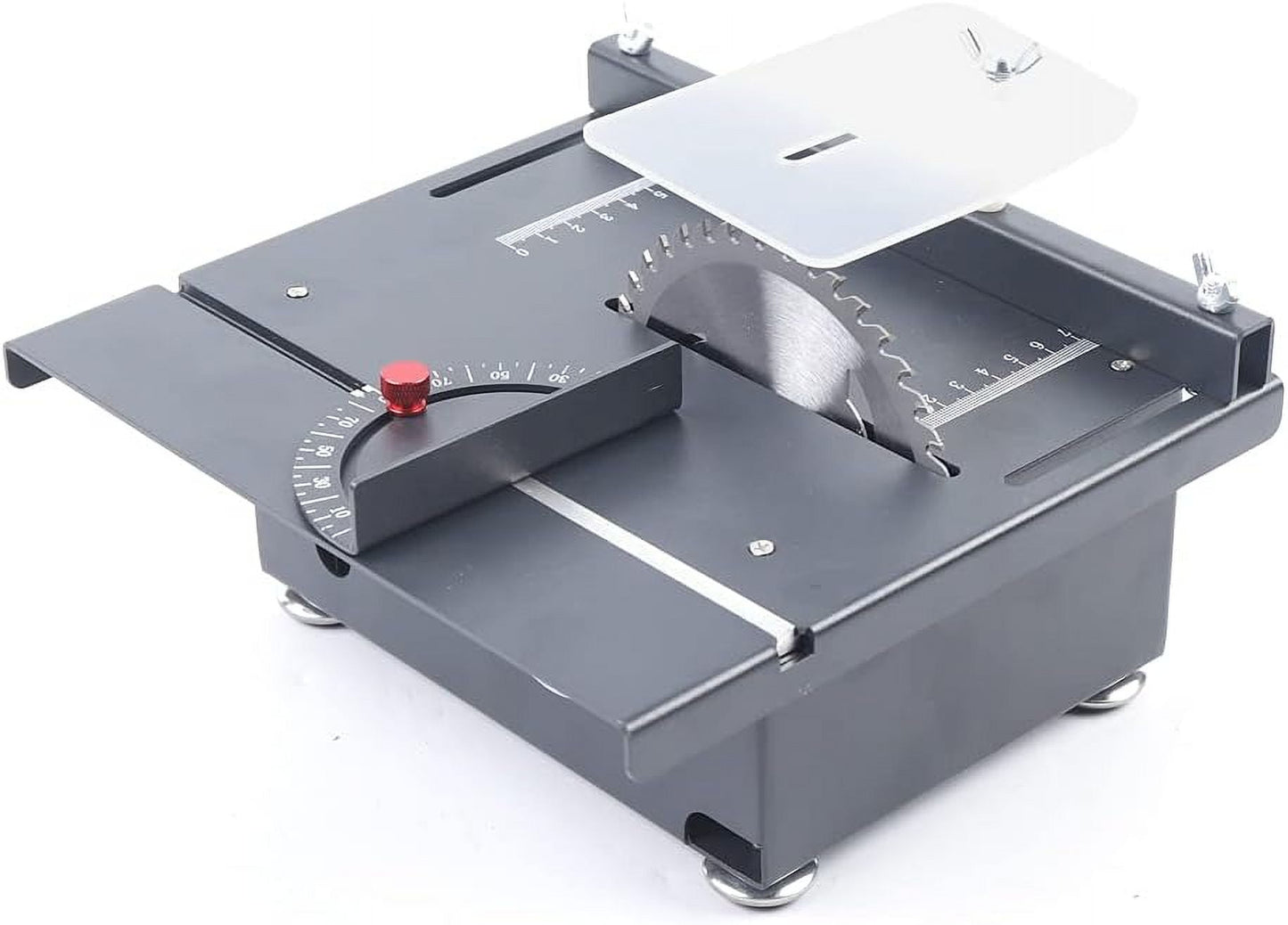 Mini Table Saw, 24V Mini Multi-functional Table Saw, 3400RPM 100W Seven Speed Adjustable Power Supply Table Sawelectrical for Hobby DIY Model Wood Cutting