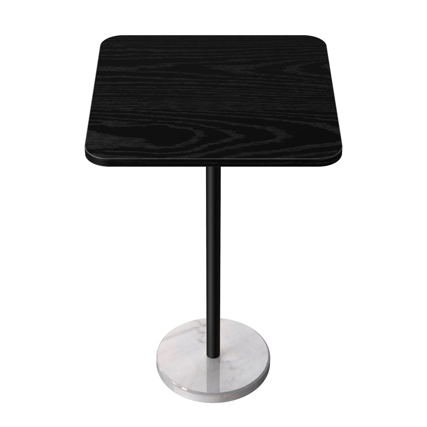 Mesa de Comedor Minimalista Moderna con Mesa Auxiliar de Mármol Artificial, Mesa de Centro con Superficie Negra