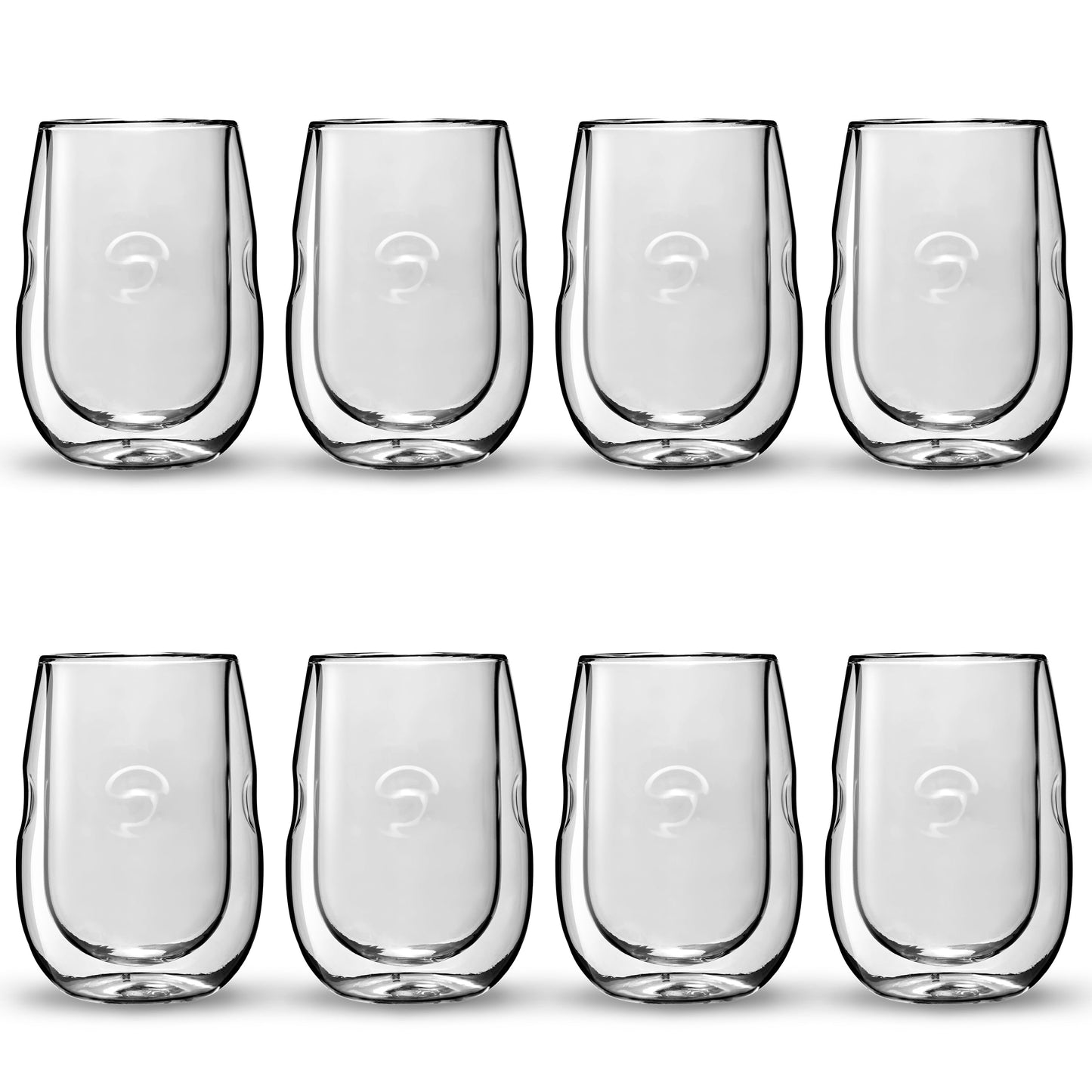  Moderna Artisan Series Double Wall Insulated 10 oz Wine Glasses, Set of 8 