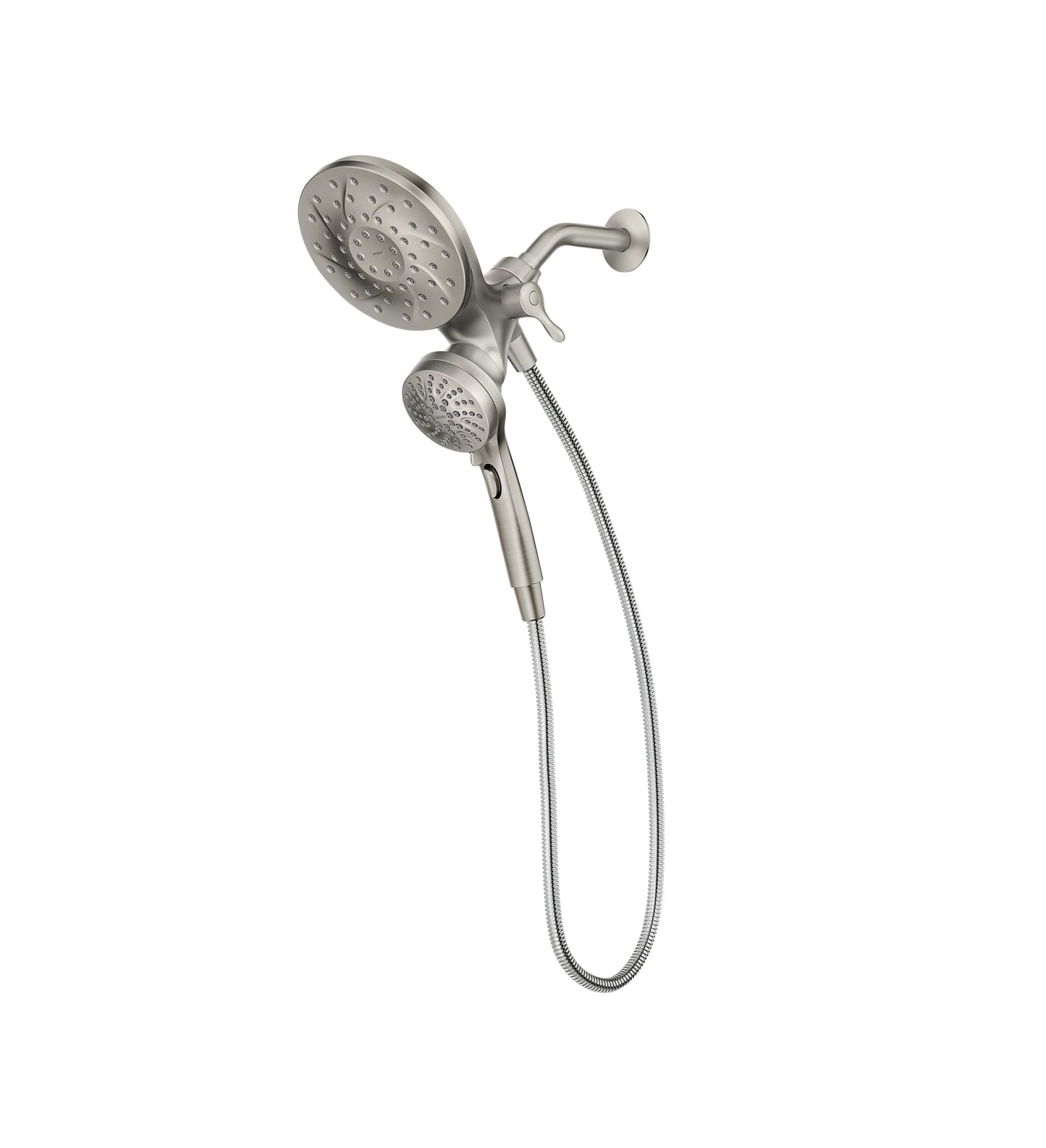 Moen Engage Combo de Ducha de Lluvia de 6 Configuraciones Magnetix, Resistente a Manchas NÃquel Cepillado