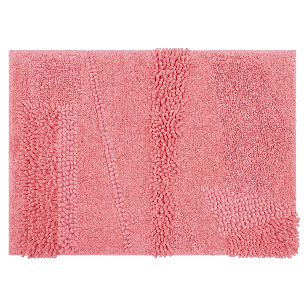 Mohawk Home Composition Cotton Bath Mat, Fiesta Hot Pink, 2' x 5'