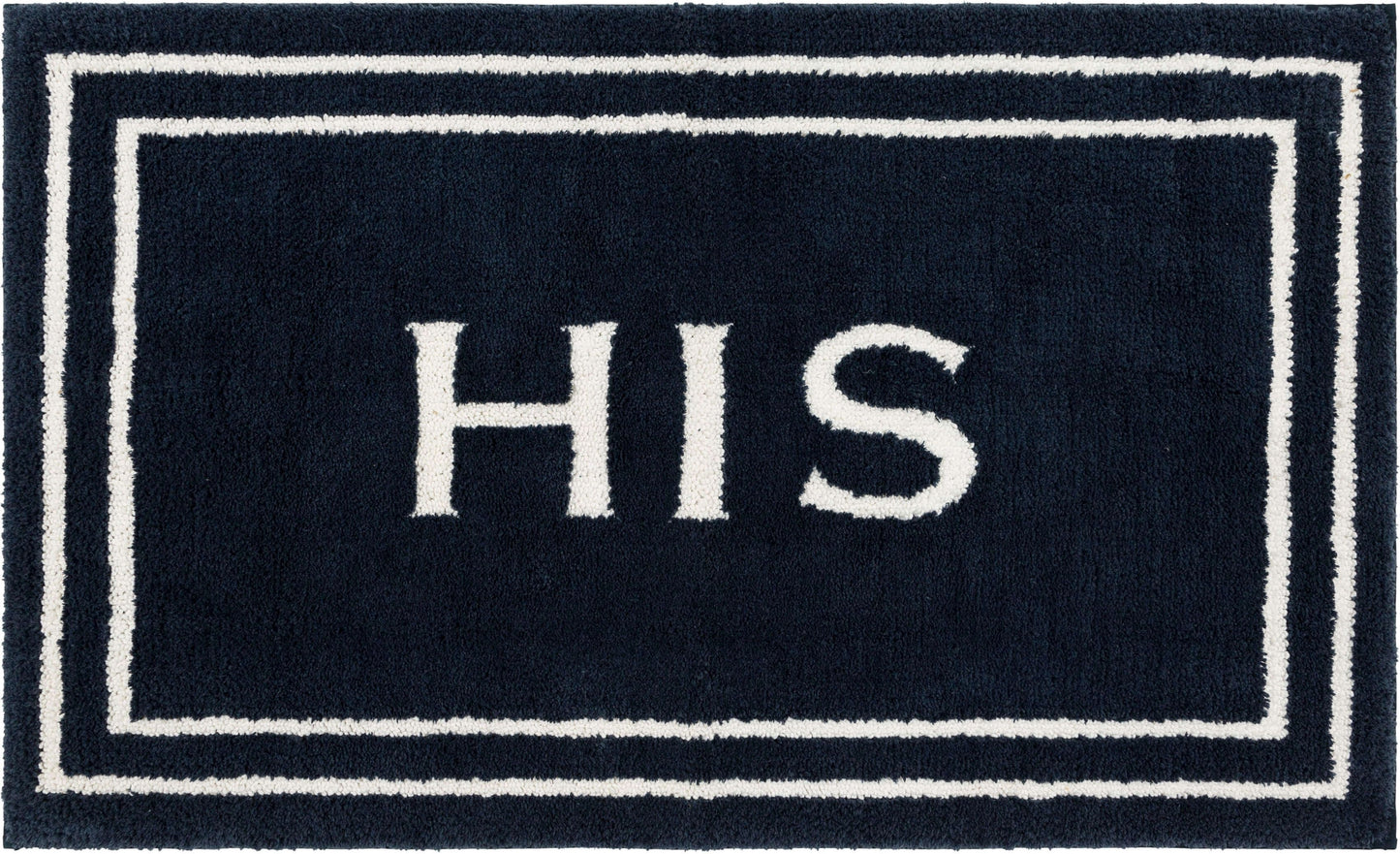 Mohawk Home His Knitted Plush Pile Washable Polyester Non-Slip Bath Mat, Indigo, 1'8" x 2'10"