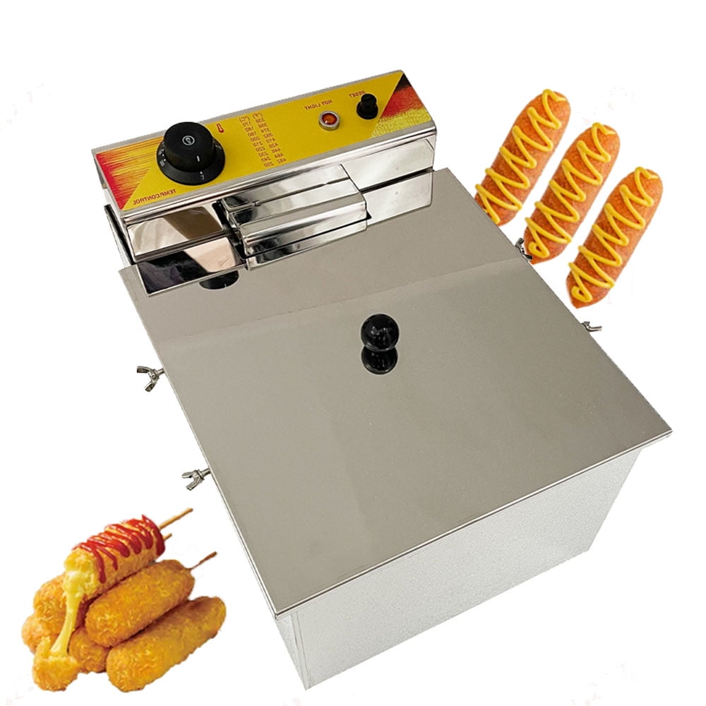 Multifunctional Electric Fryer Hot Dog Cheese Sausages Fryer Snack Making Equipment 12L