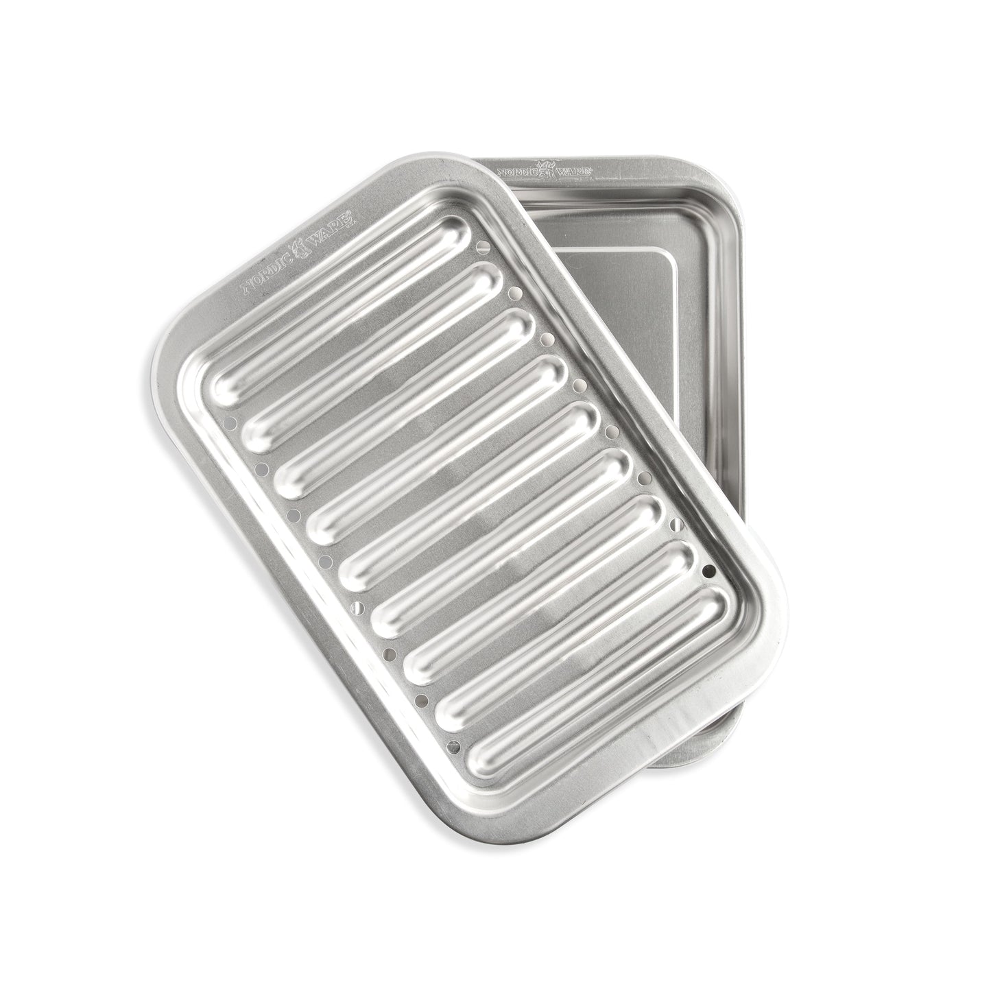 Nordic Ware Naturals 2-Piece Broil and Grill Baking Pan with Crisping Rack
