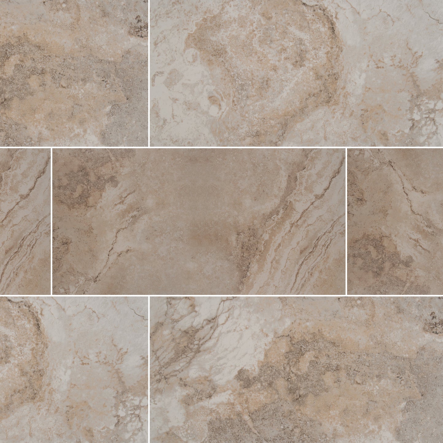 Napa Beige 12 in. x 24 in. Glazed Ceramic Floor Tile ( 16 sq. ft. / case)
