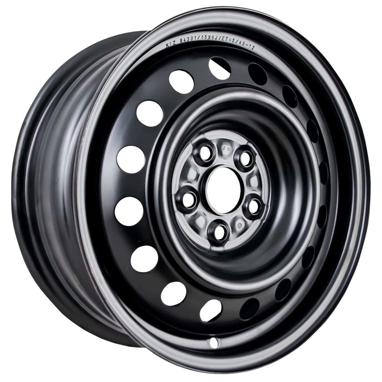 New Aftermarket Painted Black Steel Wheel 15 x 6 4261102471 16 Slot Style fits 2003-2007 Toyota Corolla