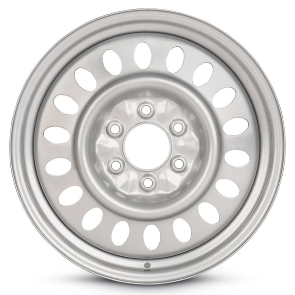 New OEM Replacement Wheel 17x7 in for 2002-2009 Chevrolet Trailblazer Painted Silver 17 inch Steel Rim