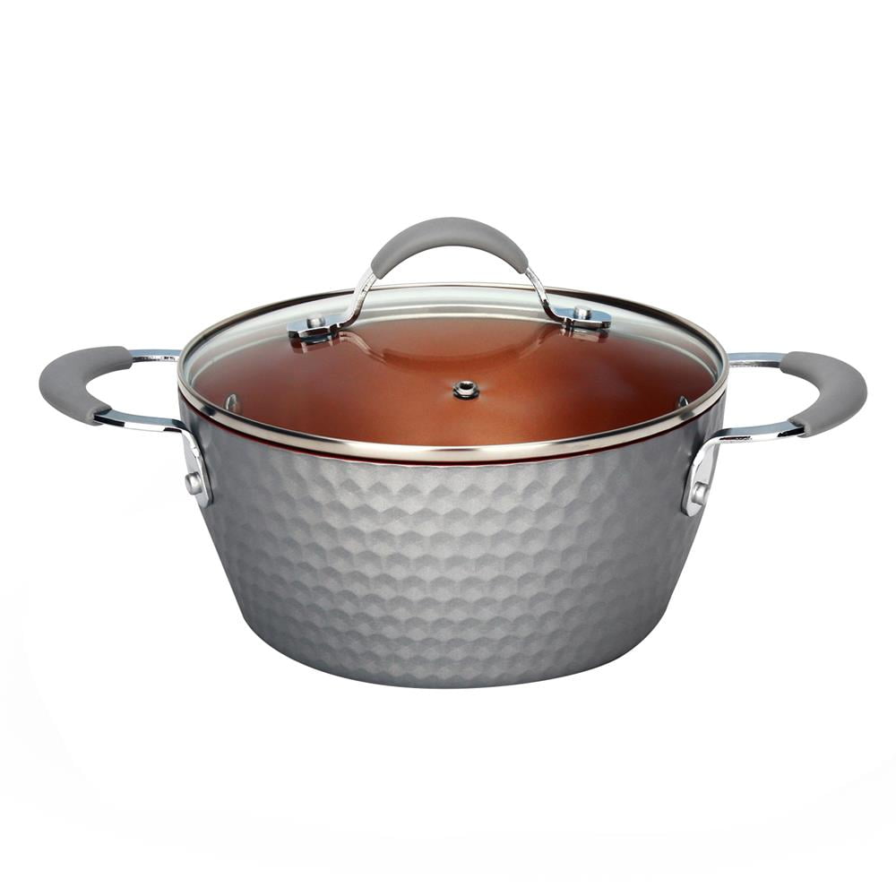 NutriChef Cooking Pot with Lid - Non-Stick High-Qualified Kitchen Cookware, 2.1 Quart