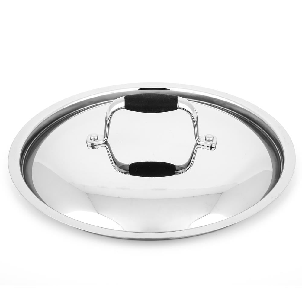 NutriChef Stainless Steel Sturdy & Durable Stain-Resistant Kitchen Cookware Sauté Pan Stock Pot Lid