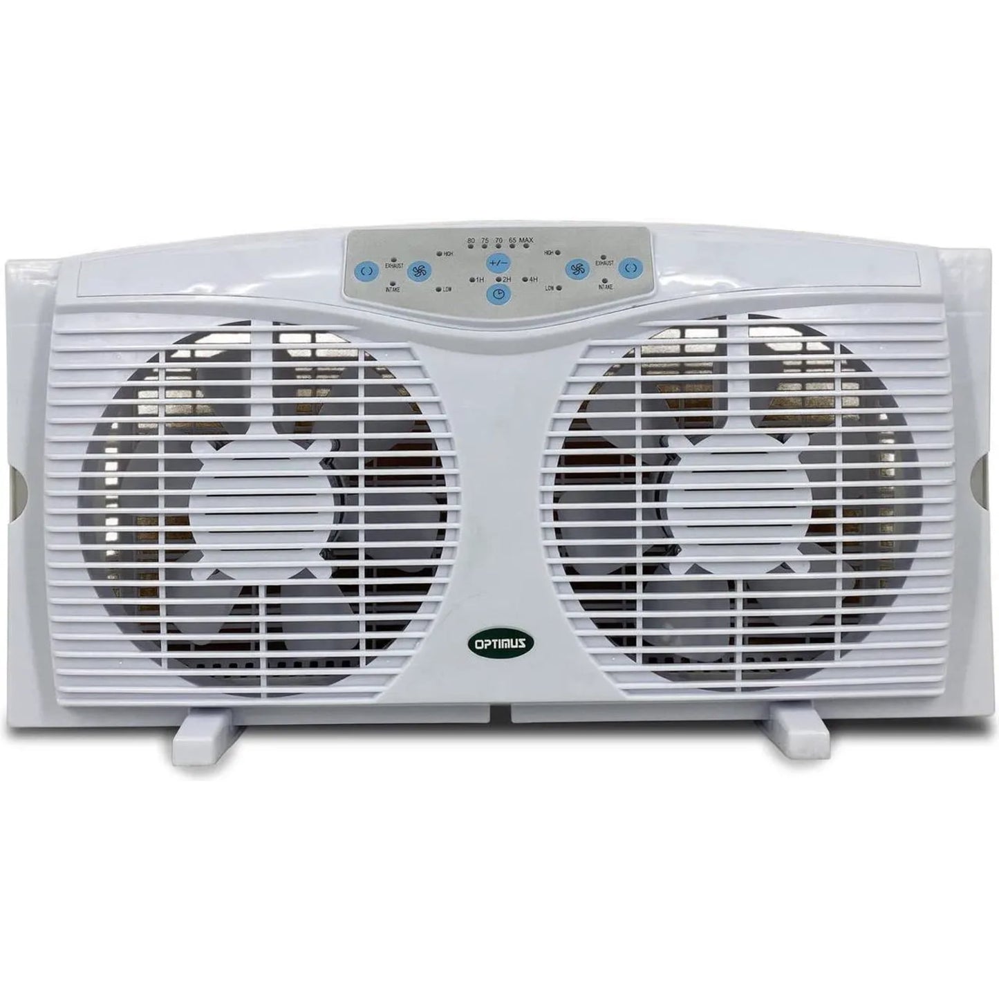 OPTIMUS F-5286 8″ Reversible Twin Window Fan with Thermostat
