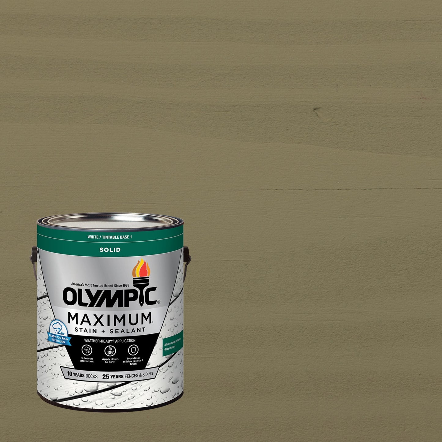 Olympic Maximum 1 GallonSC-1027 Drift Solid Color Exterior Stain and Sealer in One
