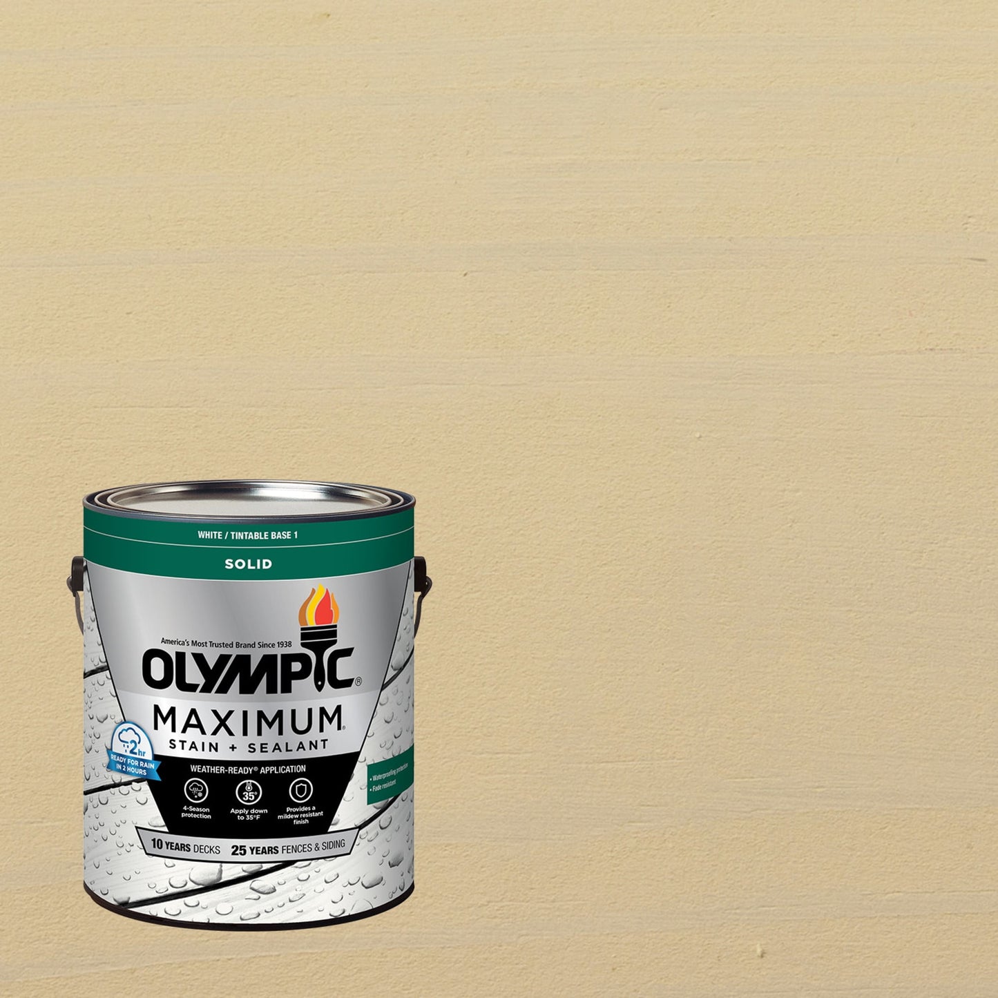 Olympic Maximum 1 GallonSC-1073 Sheer Natural Solid Color Exterior Stain and Sealer in One