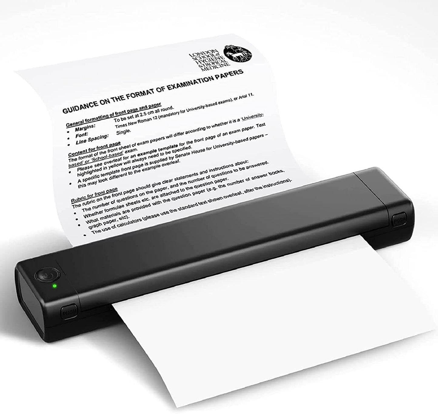 M08F Portable Printer Wireless Thermal Printer for Travel, Support 8.5" X 11" Thermal Paper, Bluetooth Inkless Printer Compatible with Android iOS Phone & Laptop(Black)