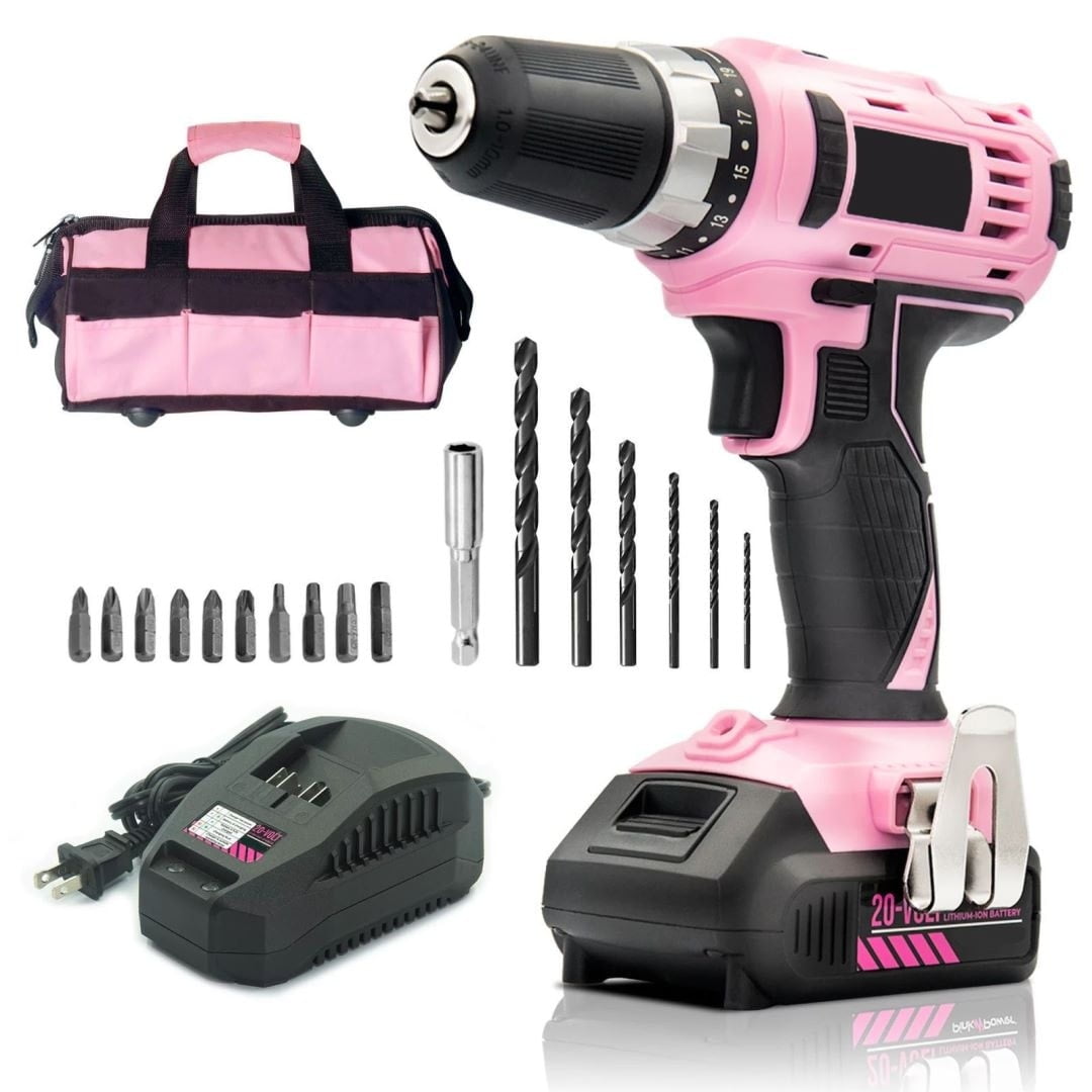 Pink 20V Cordless Drill