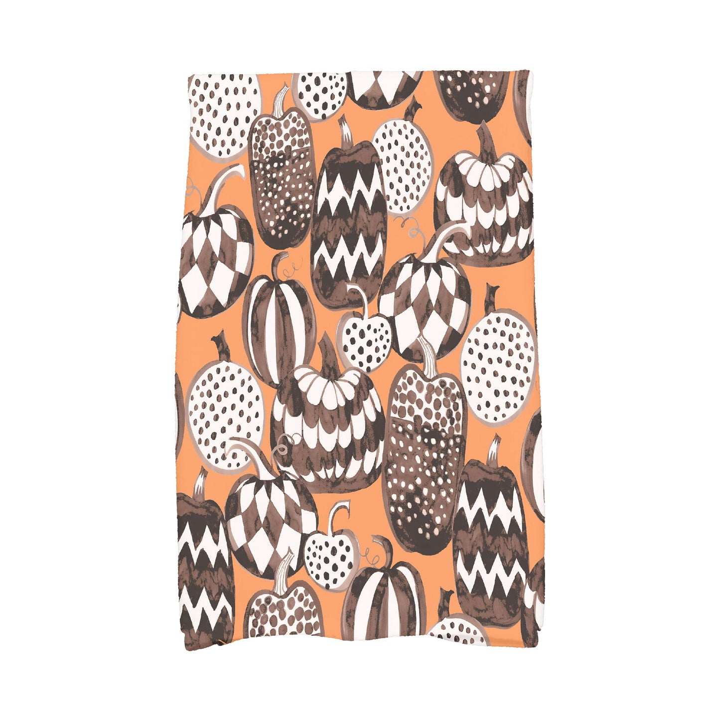 Pumpkins Galore 18" x 30" Inch Orange Halloween Hand Towel