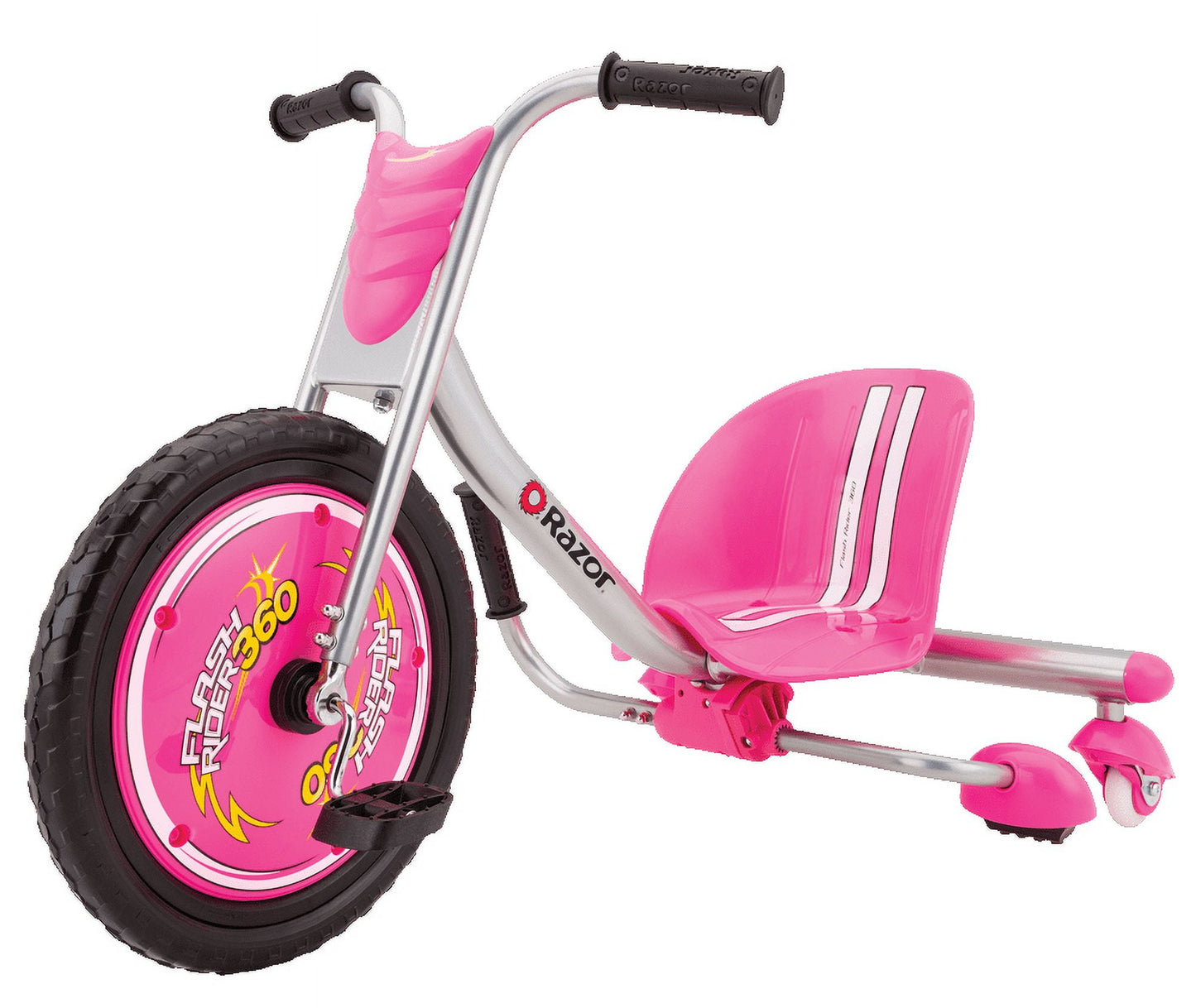 Razor FlashRider 360 Ride-On Tricycle, Red, 16" Front Wheel with High Impact Wheels, MX-Style Handlebars, Age 6+