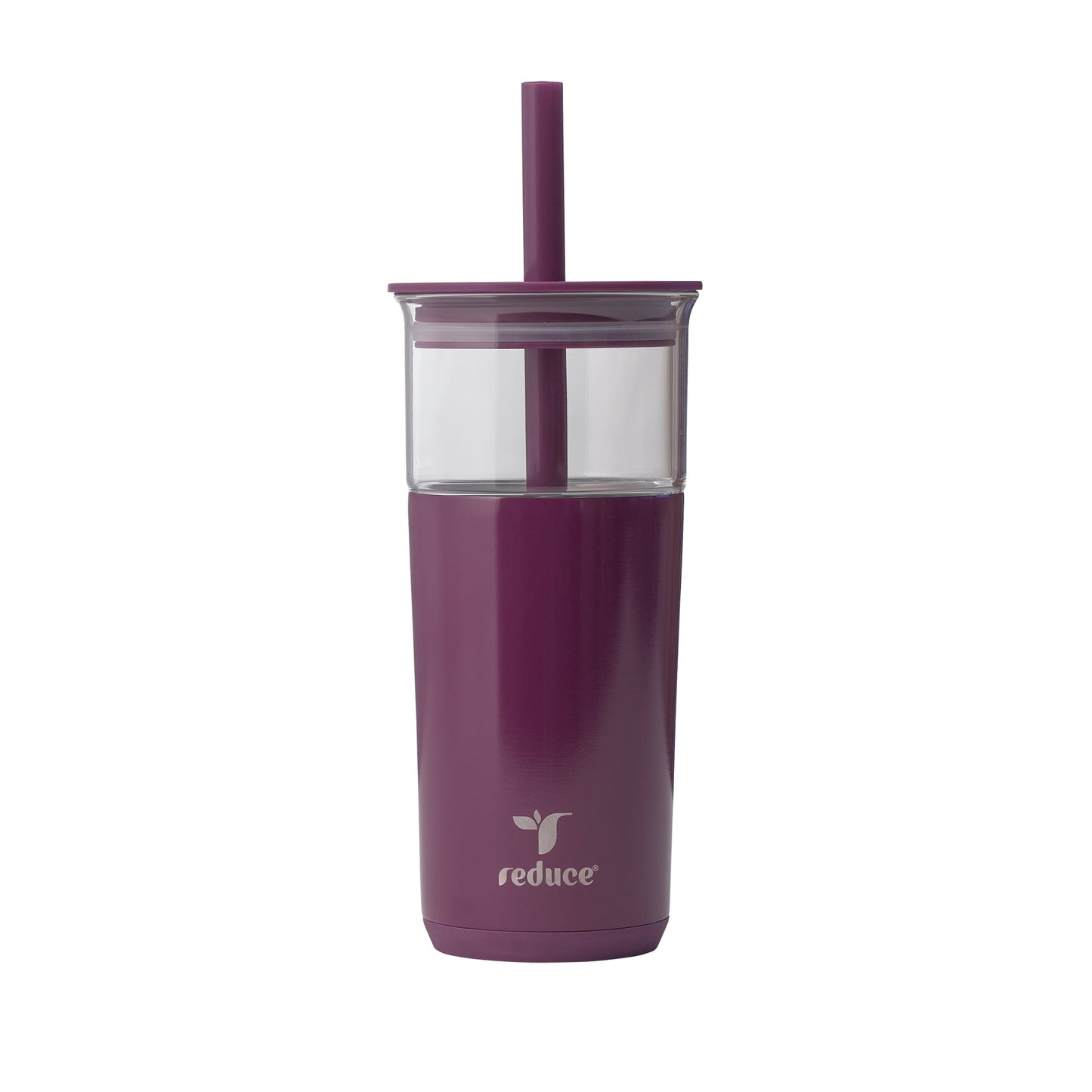 Reduce 20oz Aspen 2in1 Insulated Stainless Steel Glass Tumbler with Lid and Straw, Meta Purple