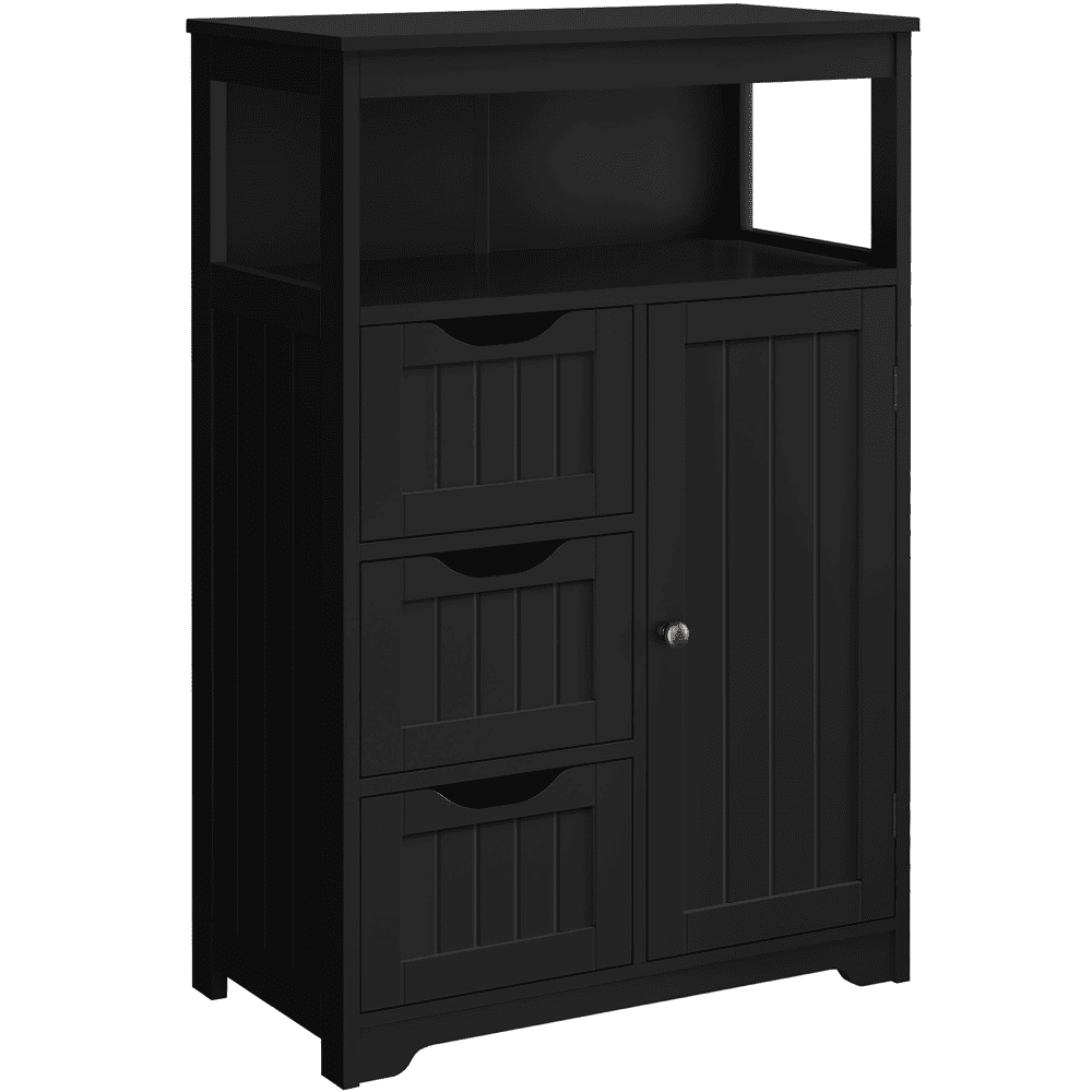 Renwick Bathroom Floor Cabinet, Black, 34″ H