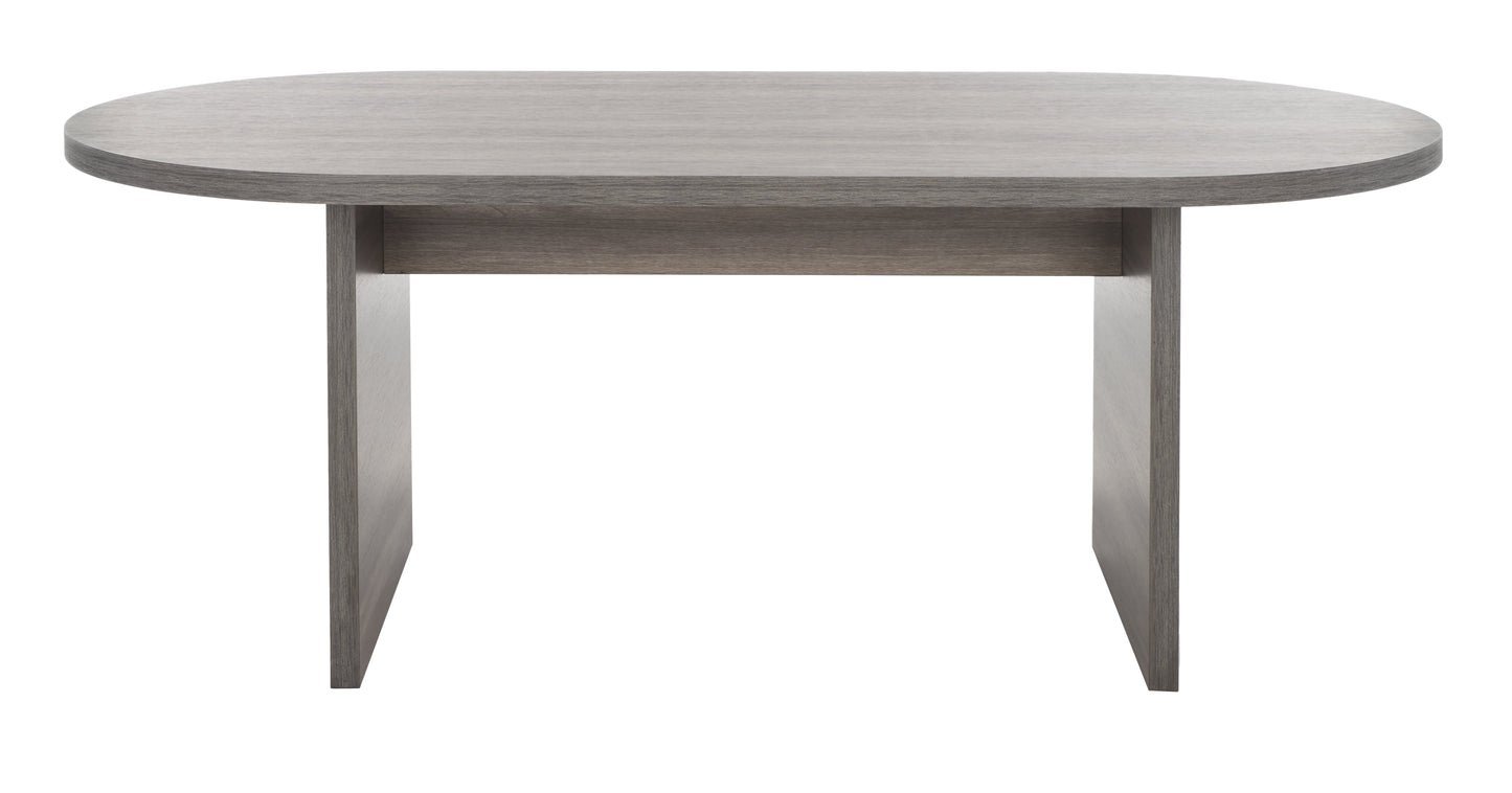 SAFAVIEH Gareth Modern Oval Melamine Coffee Table, Slate Grey