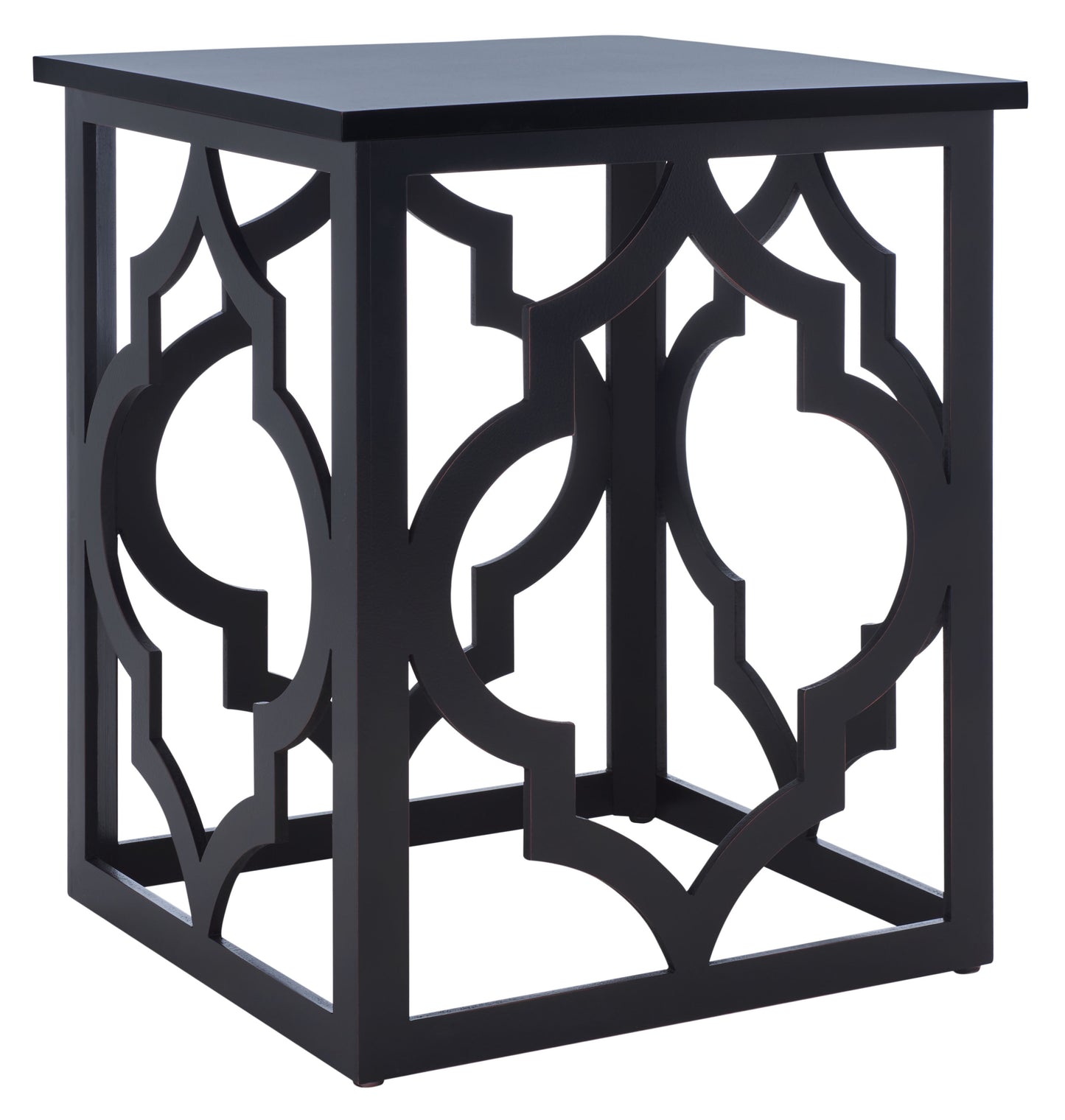 SAFAVIEH Milo Bohemian Taupe Rectangle End Table (18.8 in. W x 18.8 in. D x 23 in. H)