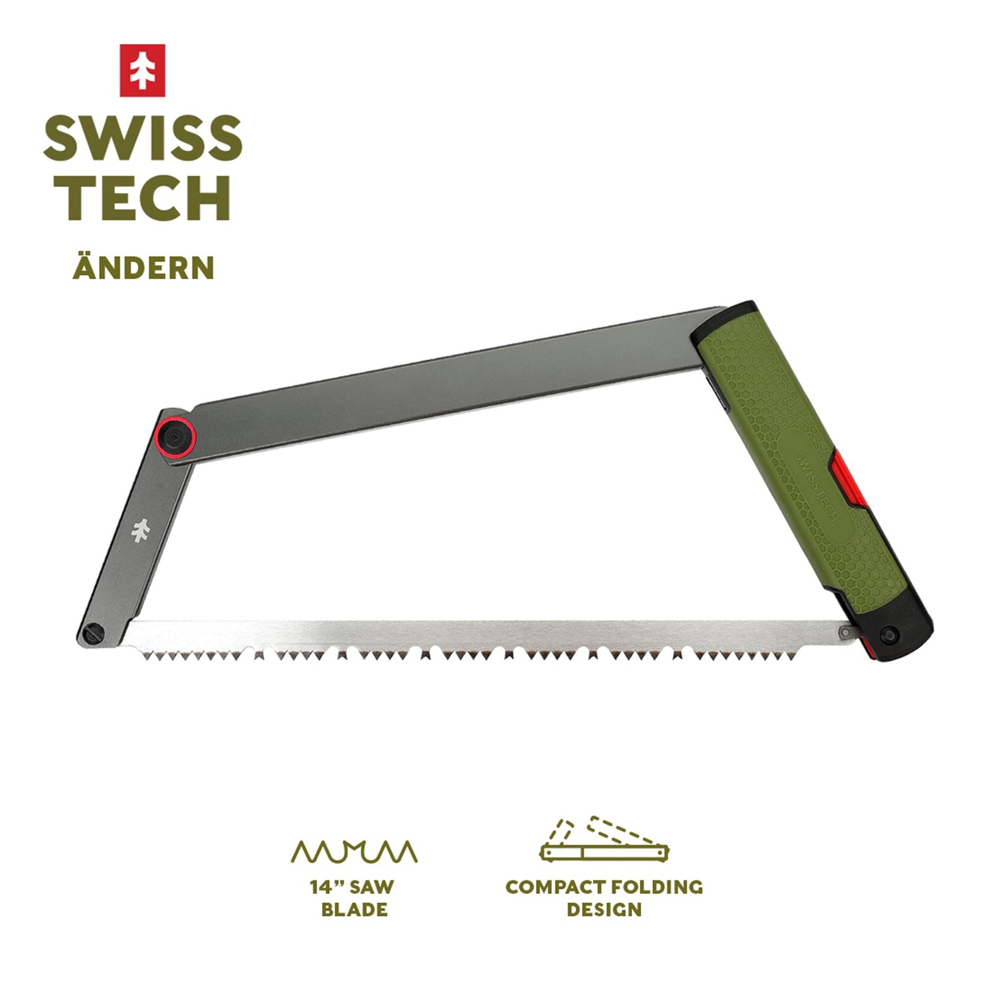 Swiss Tech Ändern Camping Folding Bow Saw, Lightweight, Packable