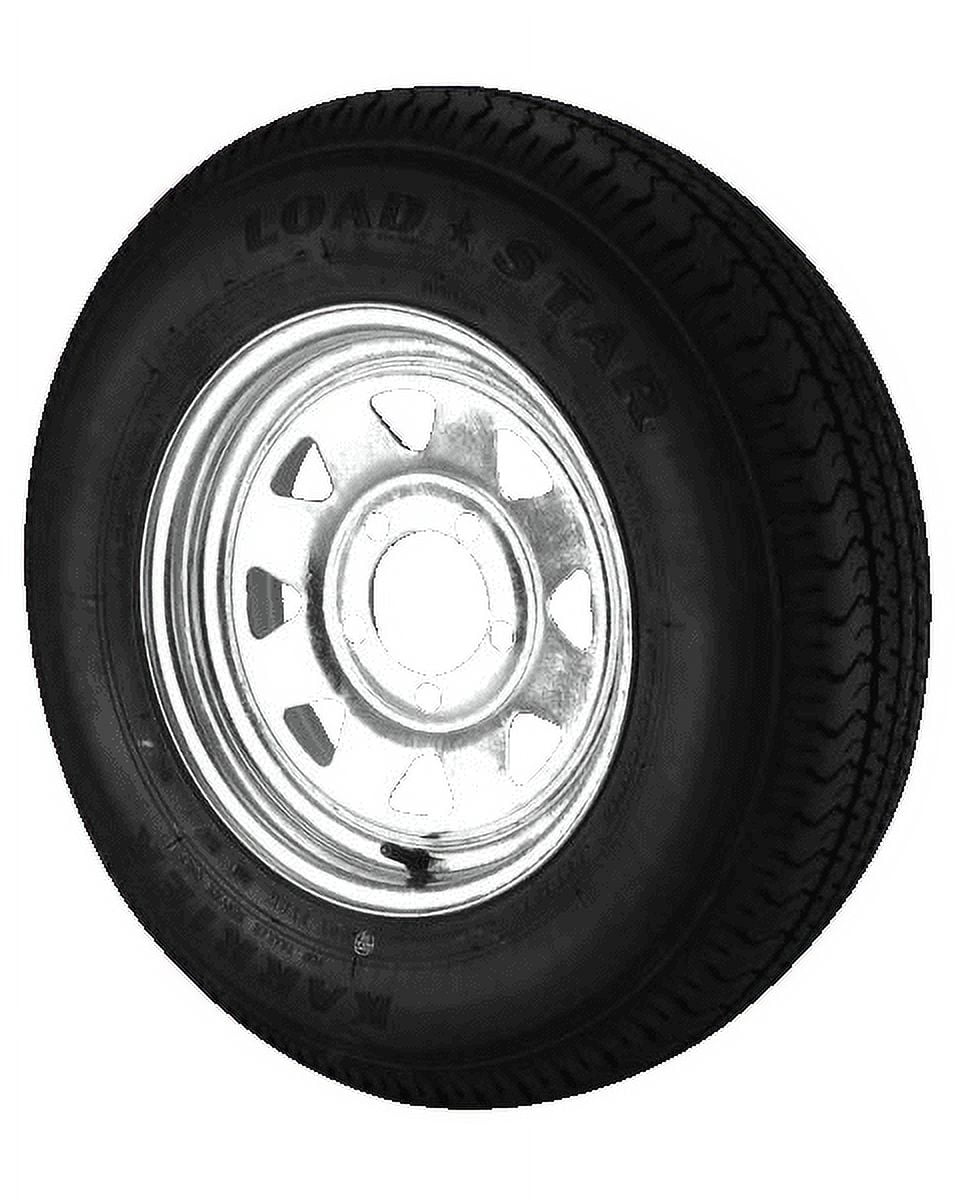 ST175/80D13 Loadstar Trailer Tire LRB on 5 Bolt Galvanized Spoke Wheel
